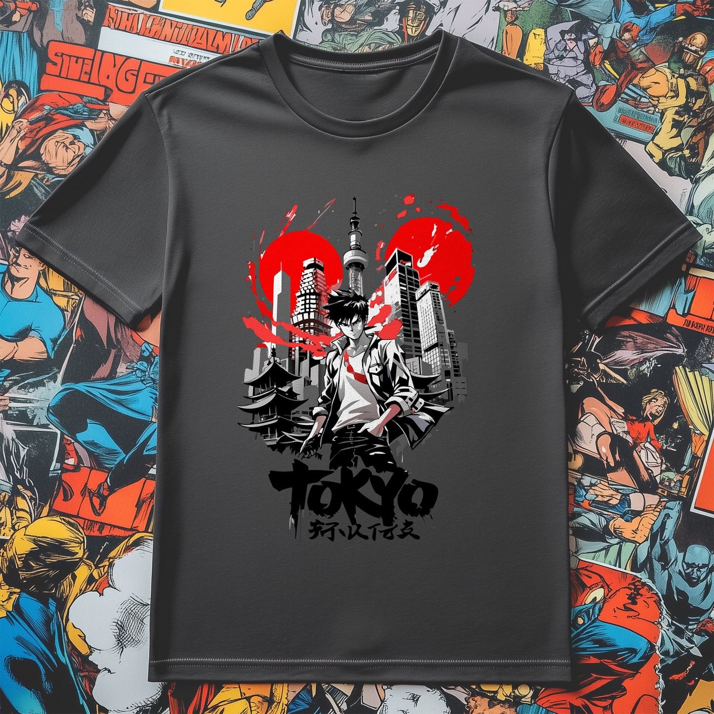 Tokyo Building Man t-shirt Comic