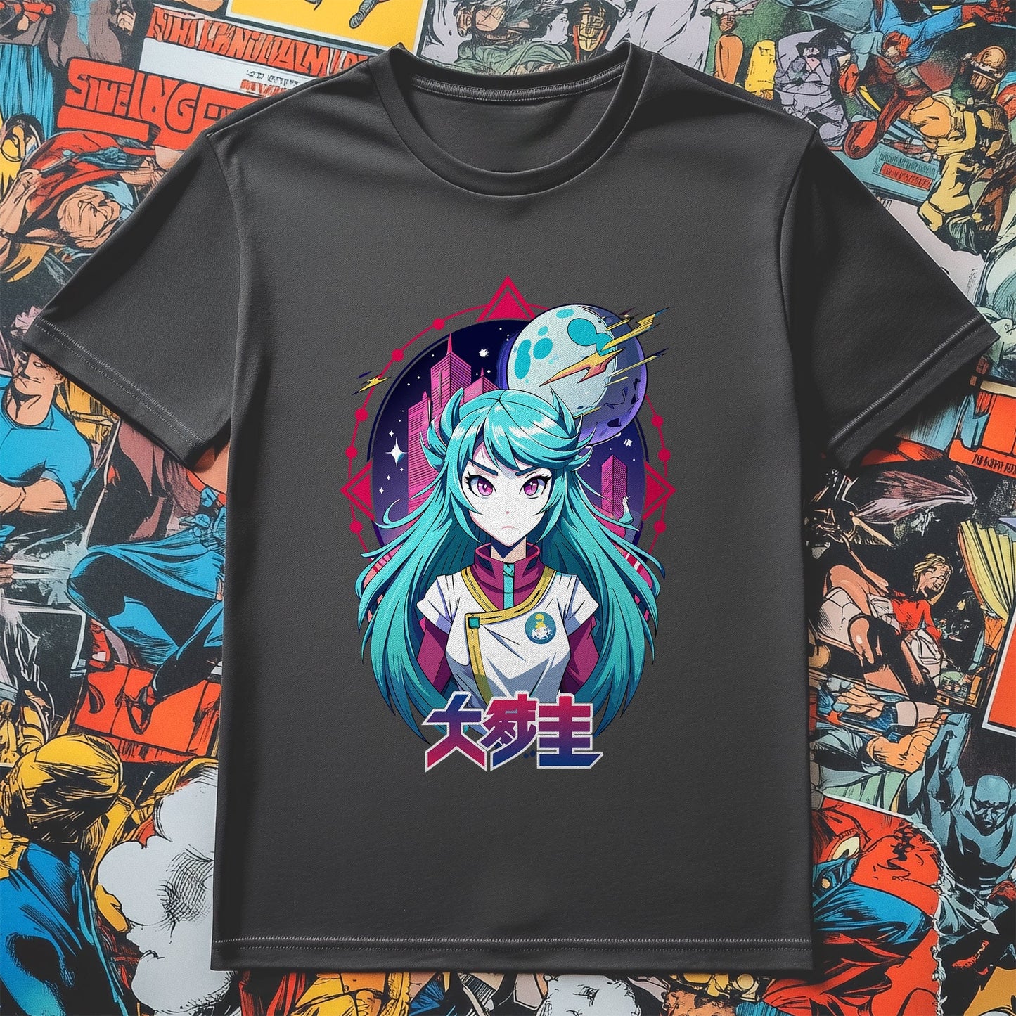 Future Space Anime Girl T-Shirt