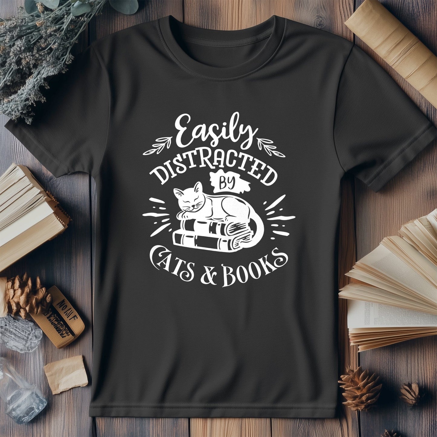 Easily Distracted Cats t-shirt