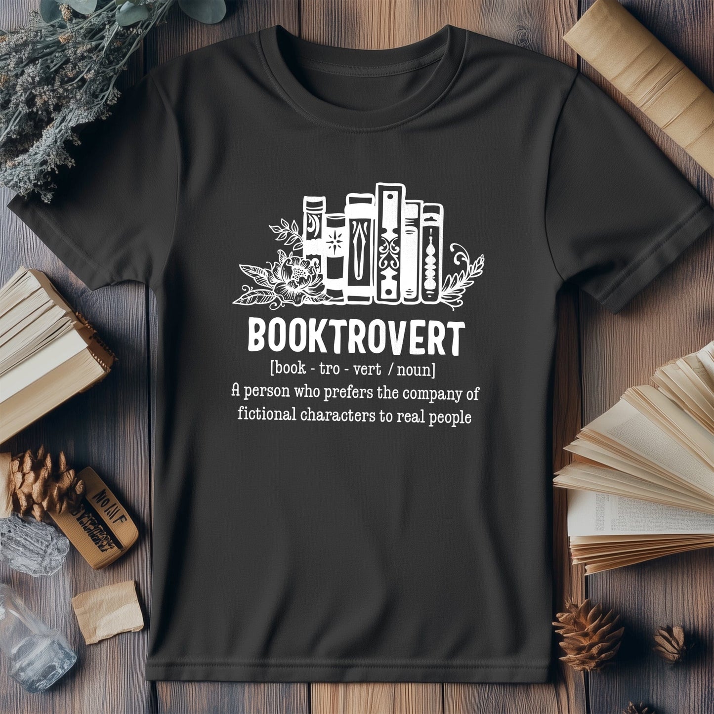 Booktrovert 4 WH T-Shirt