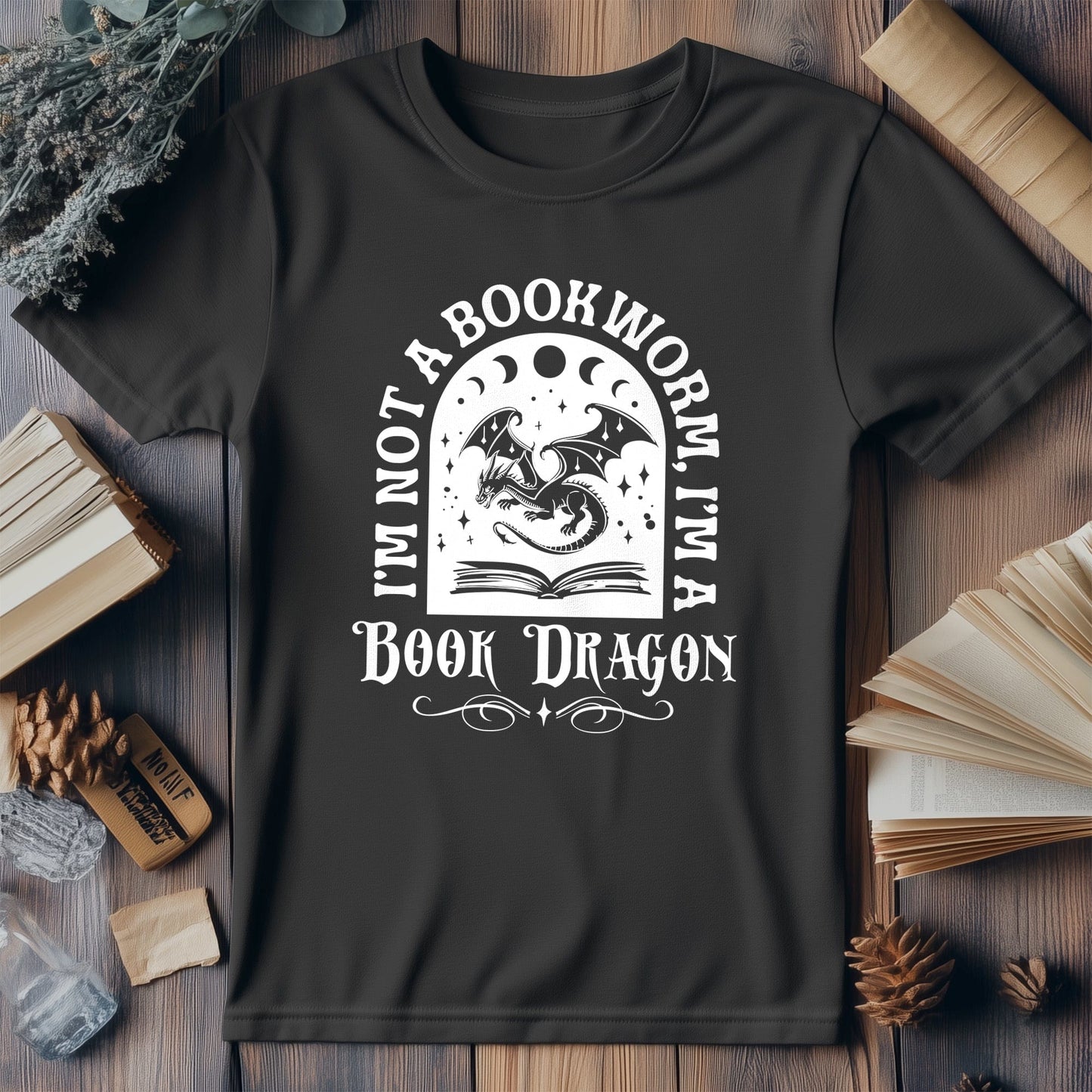 Not a Bookworm Im a Book Dragon 3 T-Shirt