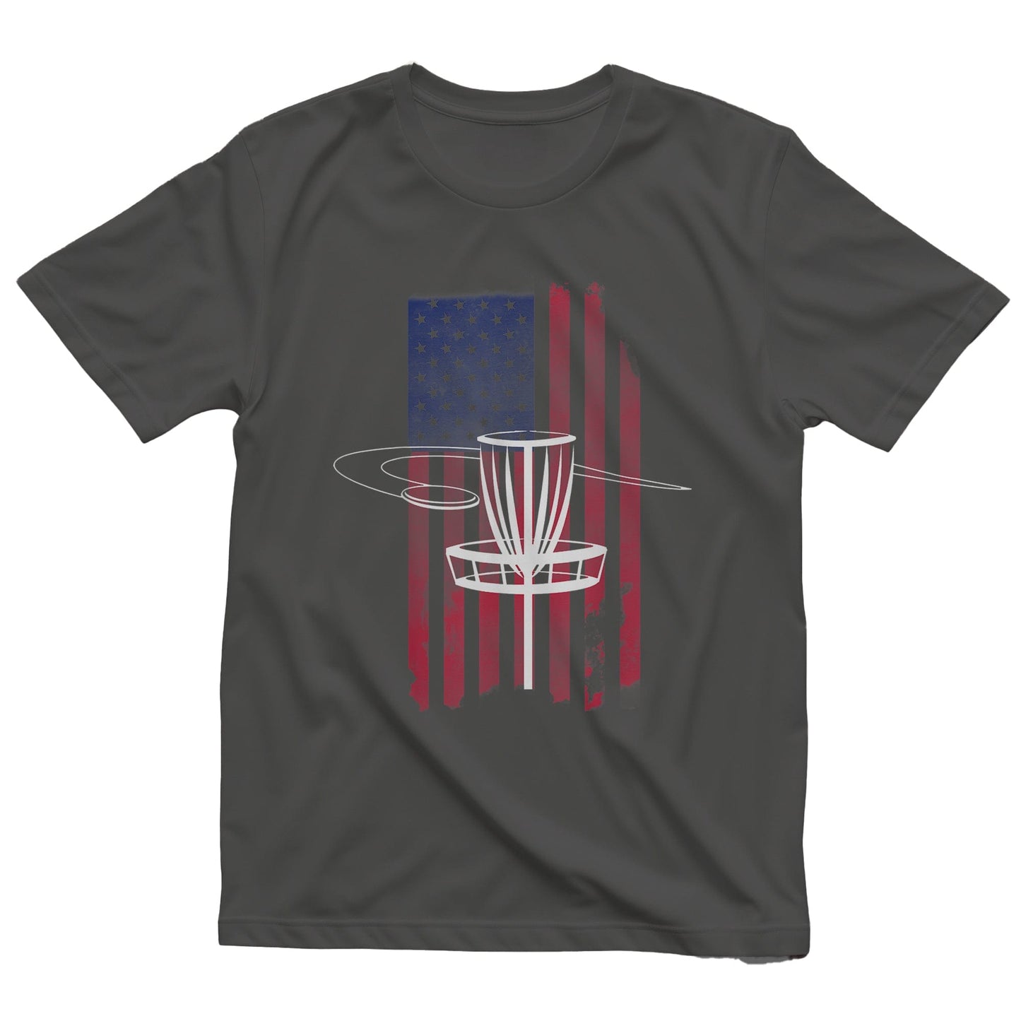 USA Flag Disc Golf T-Shirt Swing