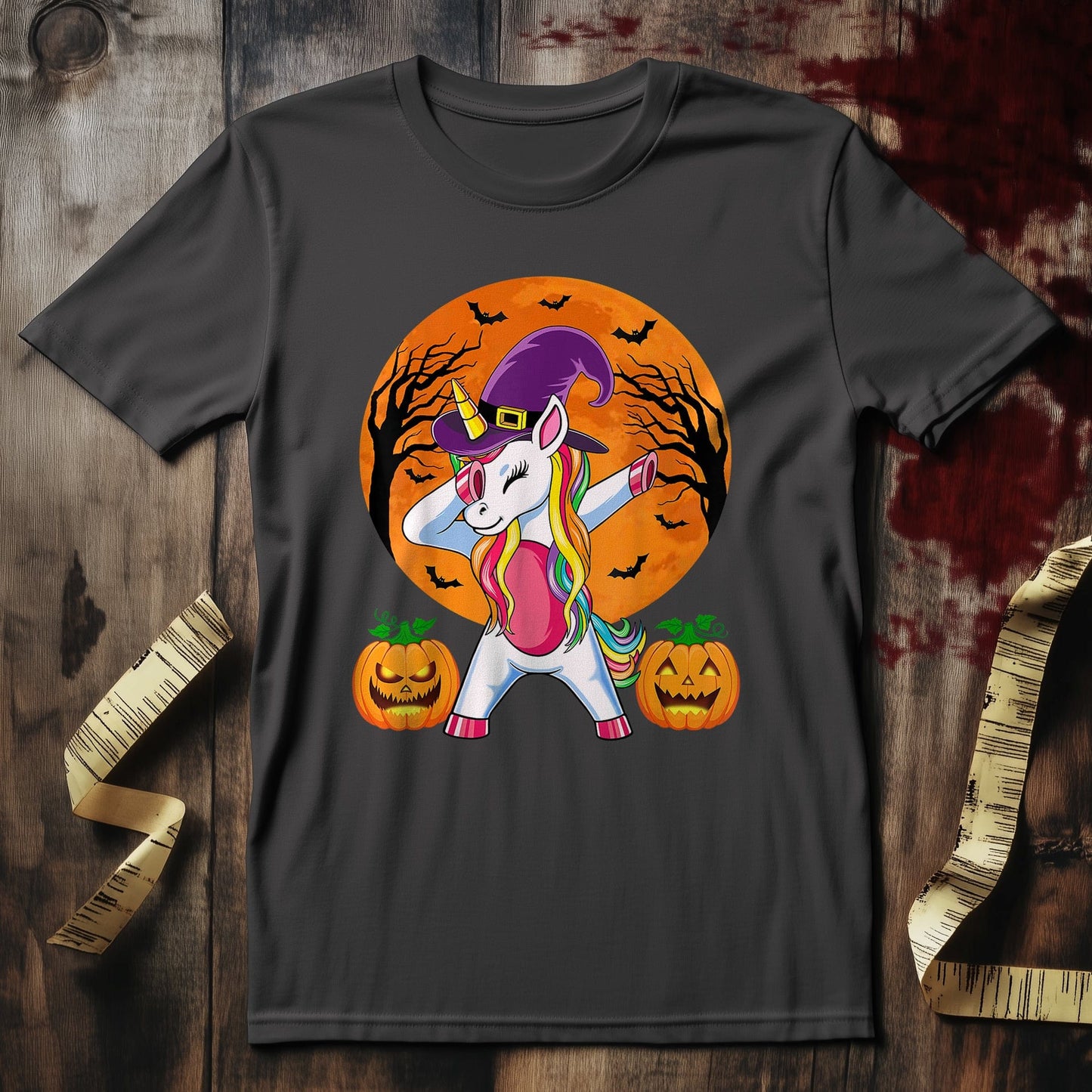 Witchy Unicorn Halloween T-Shirt -