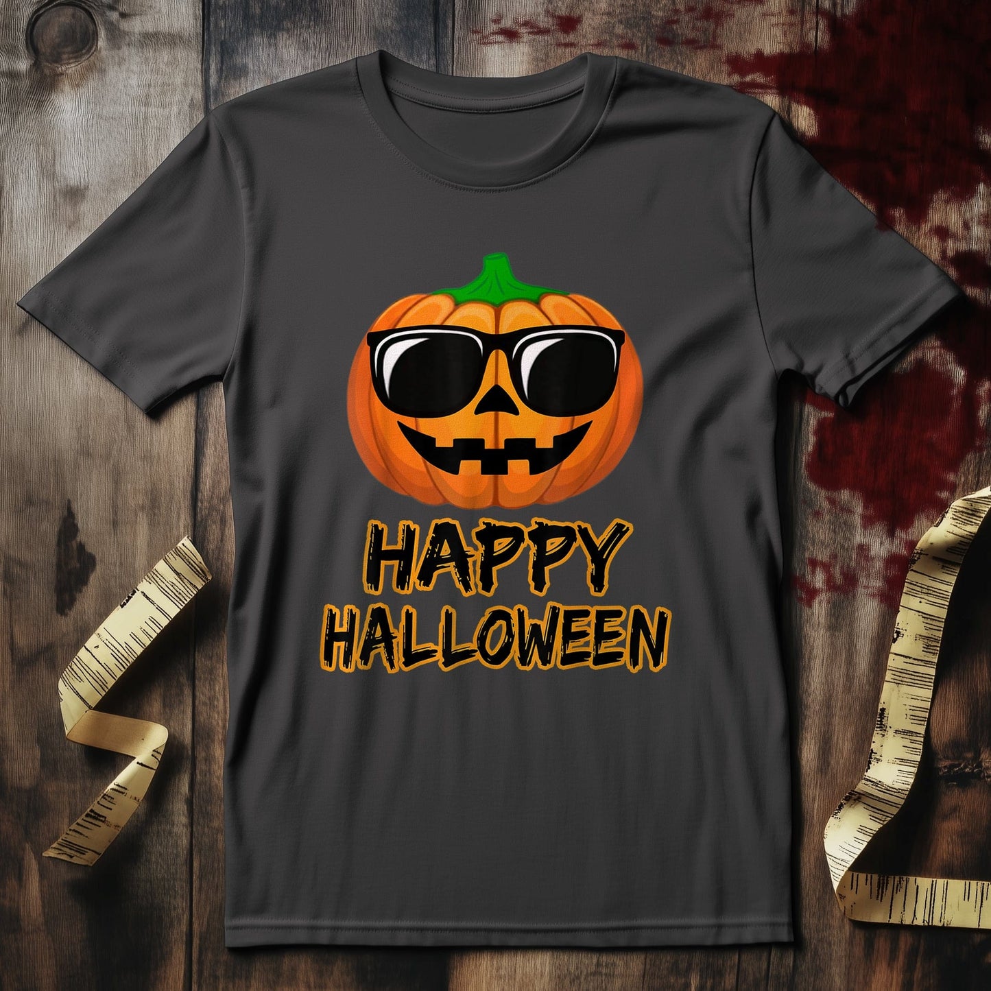 Sunglass Pumpkin Halloween T-Shirt -