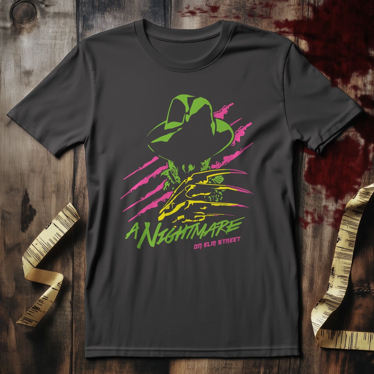 Neon Nightmare on Elm T-Shirt