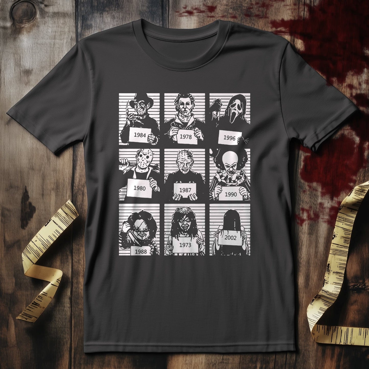 Horror Movie Mug Shot T-shirt