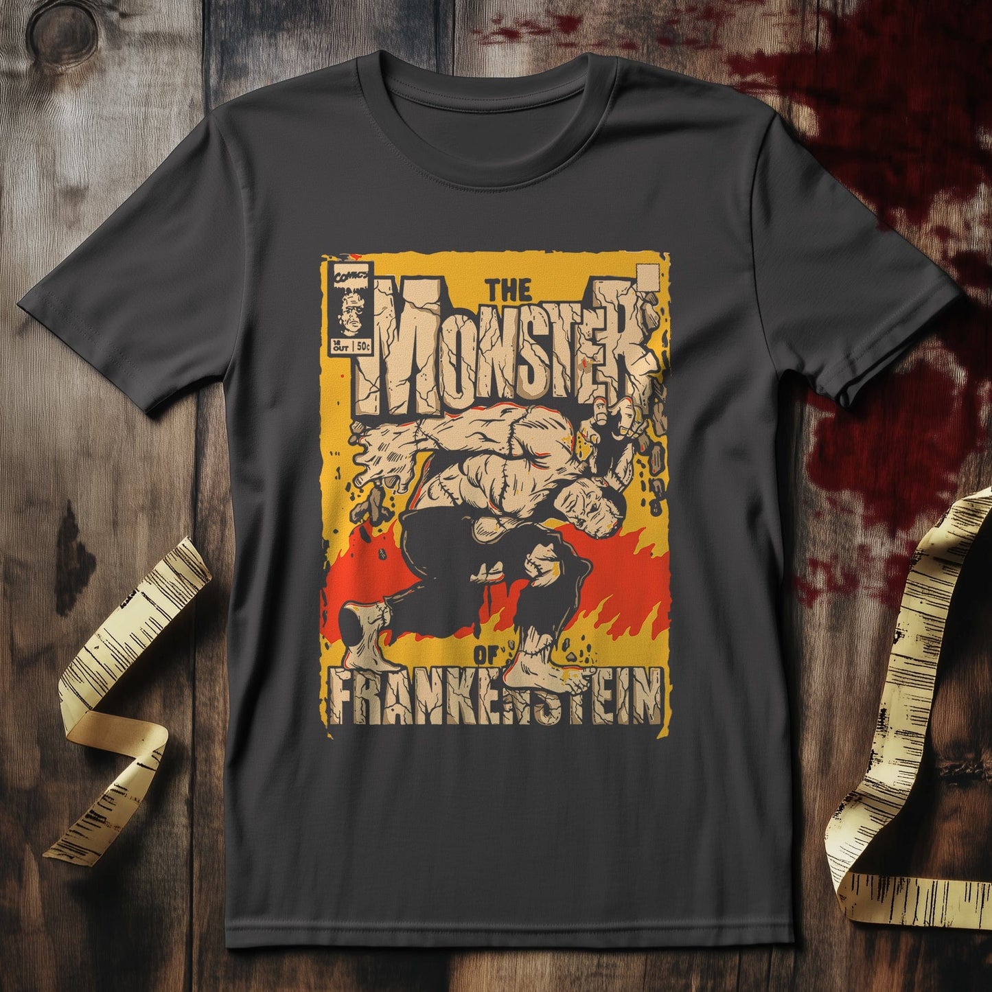 Frankenstein Comic Book Cover T-Shirt