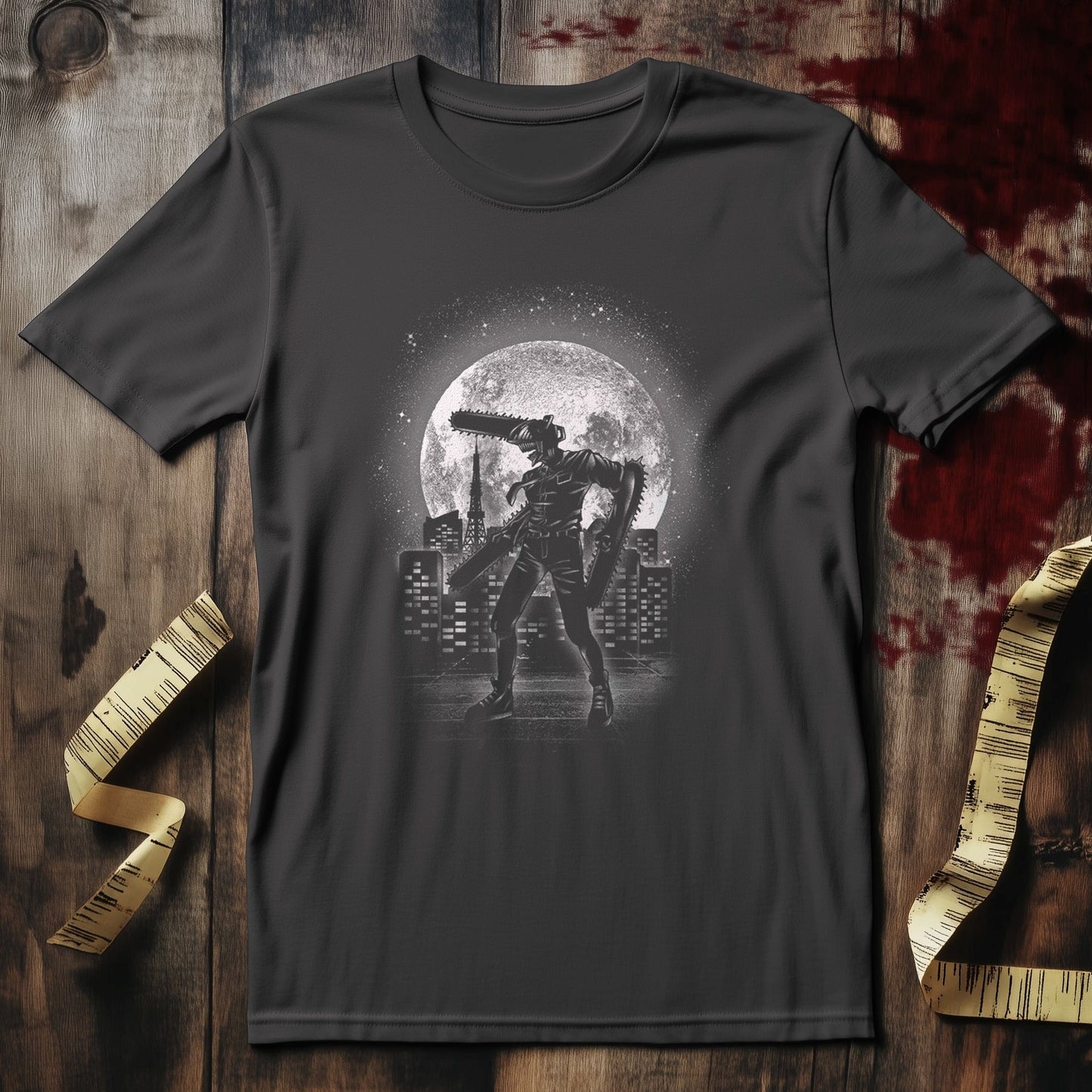 Moonlight Chainsaw Zombie T-shirt