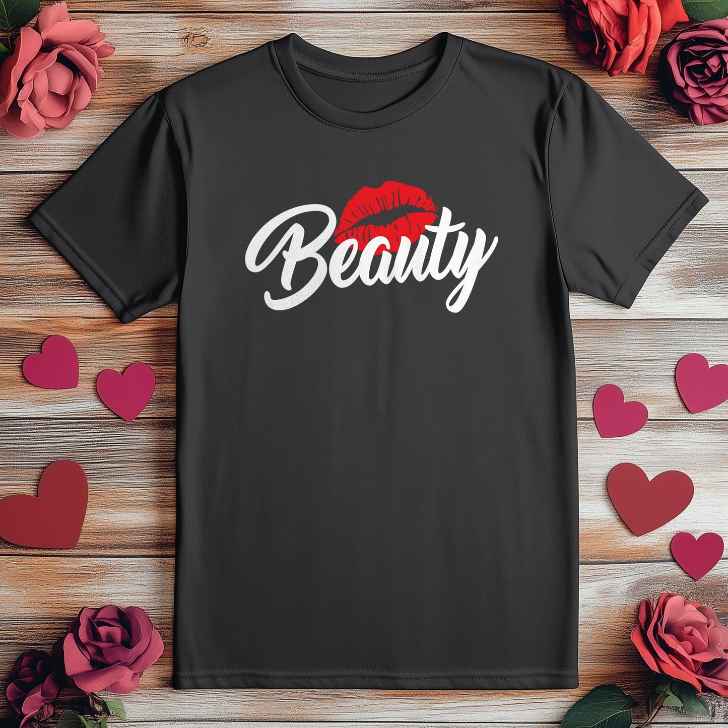 Beauty Valentine Text T-shirt
