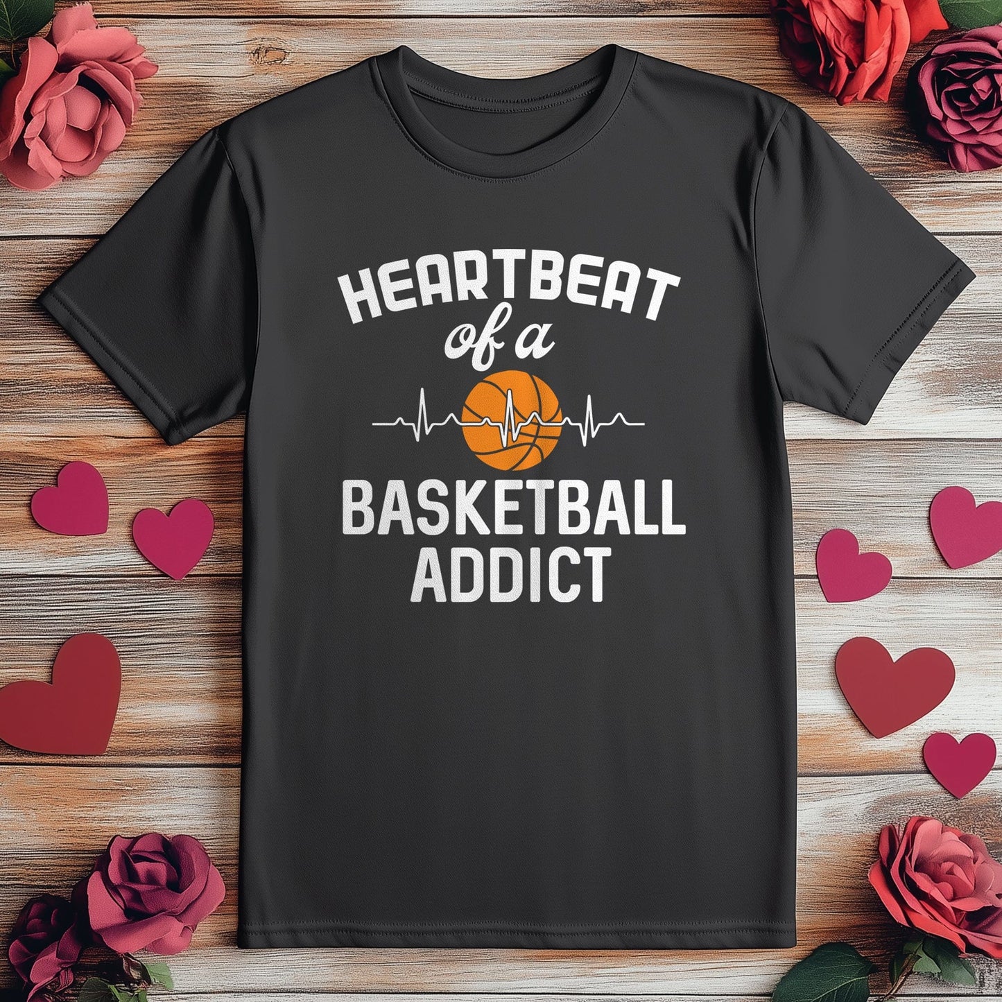 Heartbeat of a Basketball Addict t-shirt
