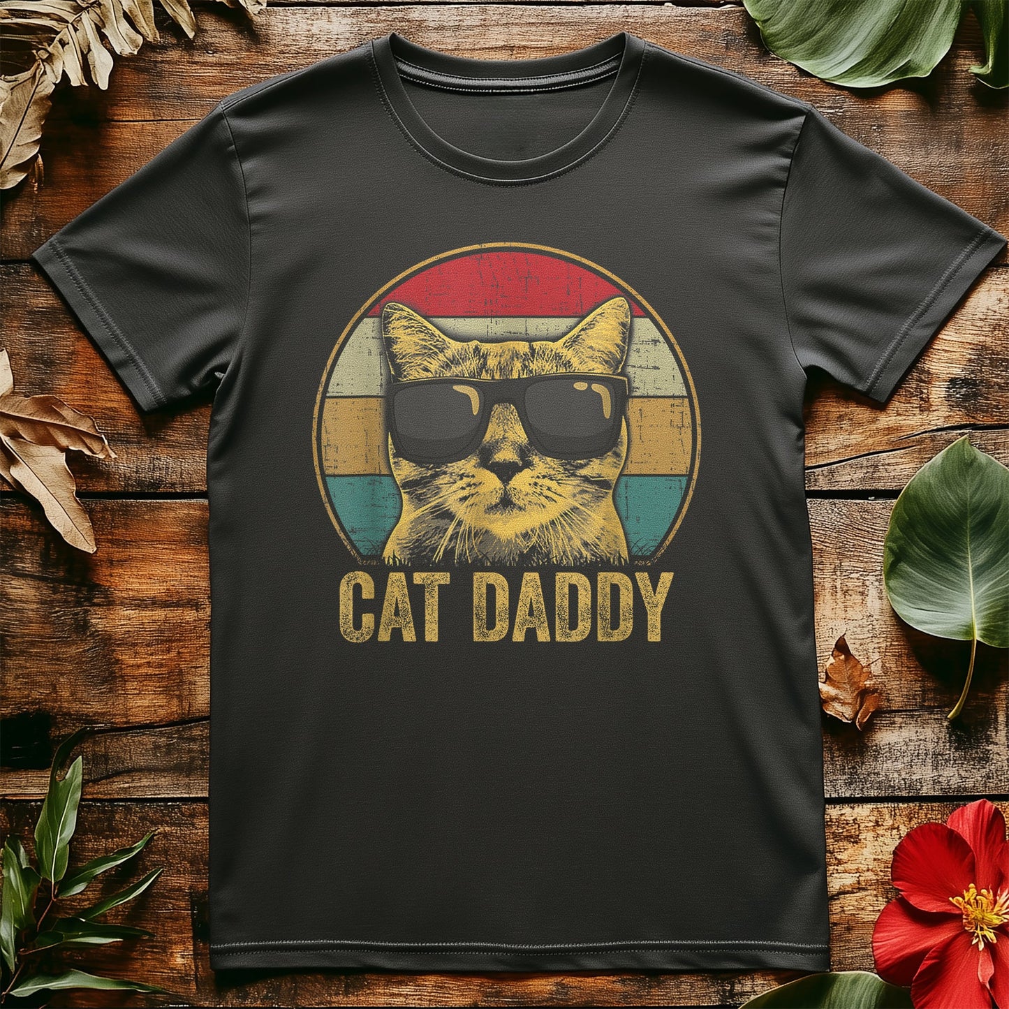Retro Vintage Best Cat Dad T-Shirt -