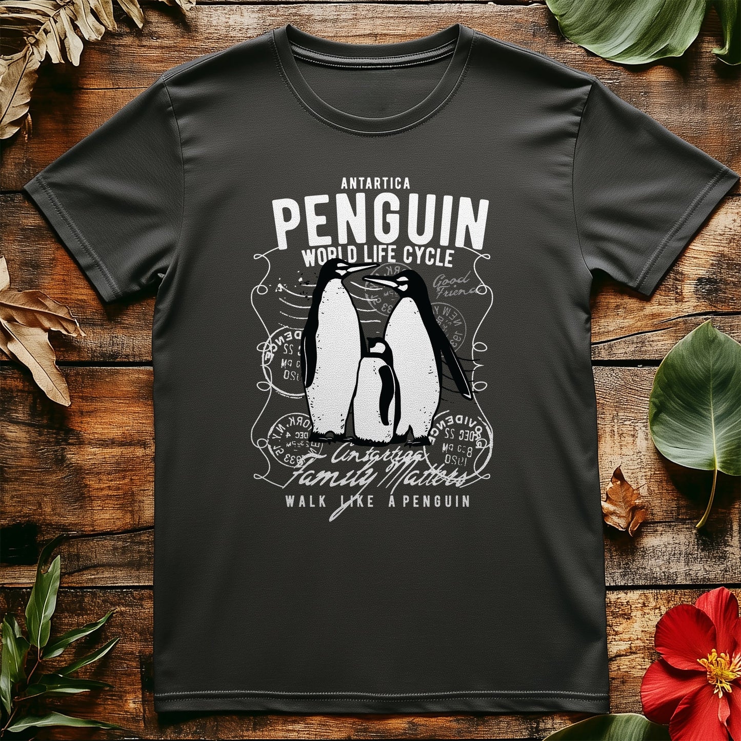 Penguin Lovers Surfing T-shirt -