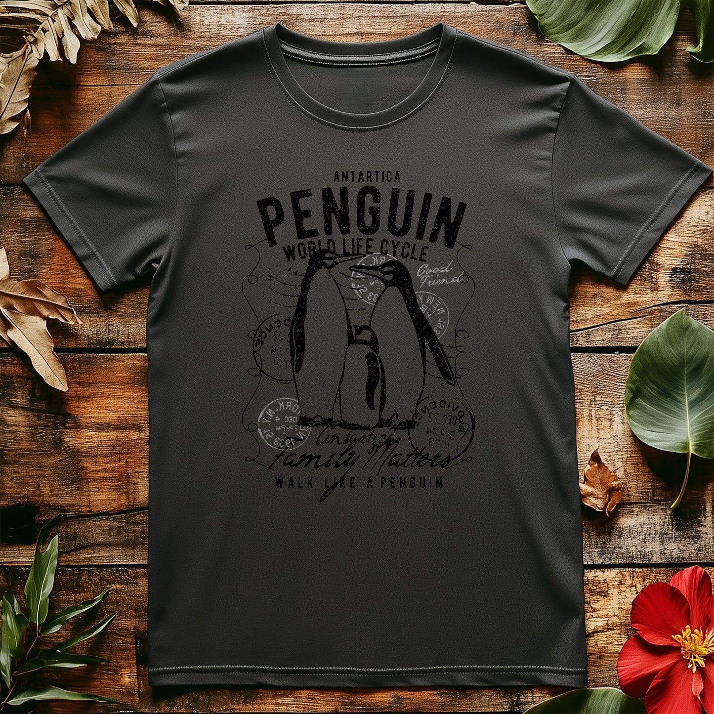 Penguin Retro Life T-shirt - Chill