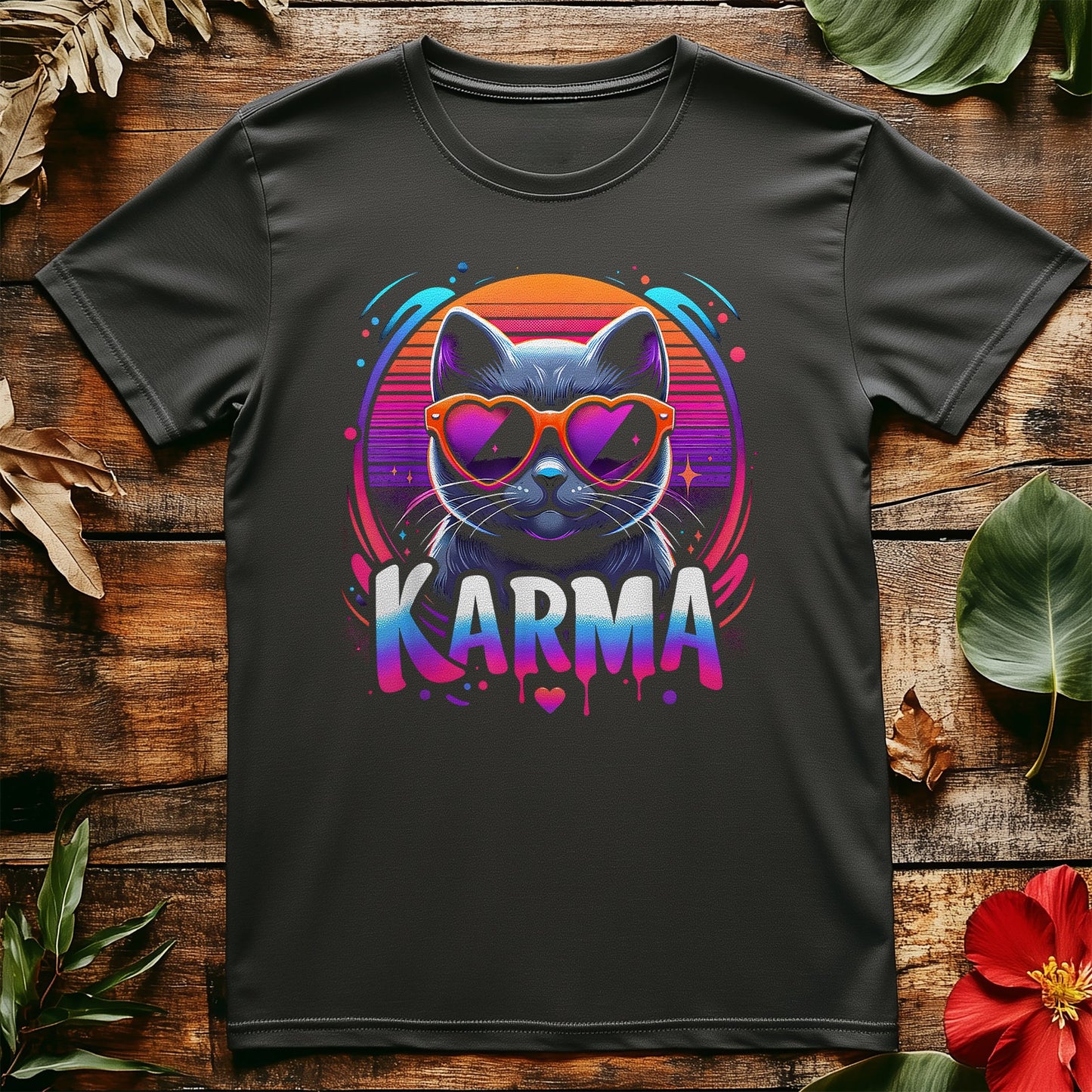 Karma Cat Neon t-shirt - Purrfectly