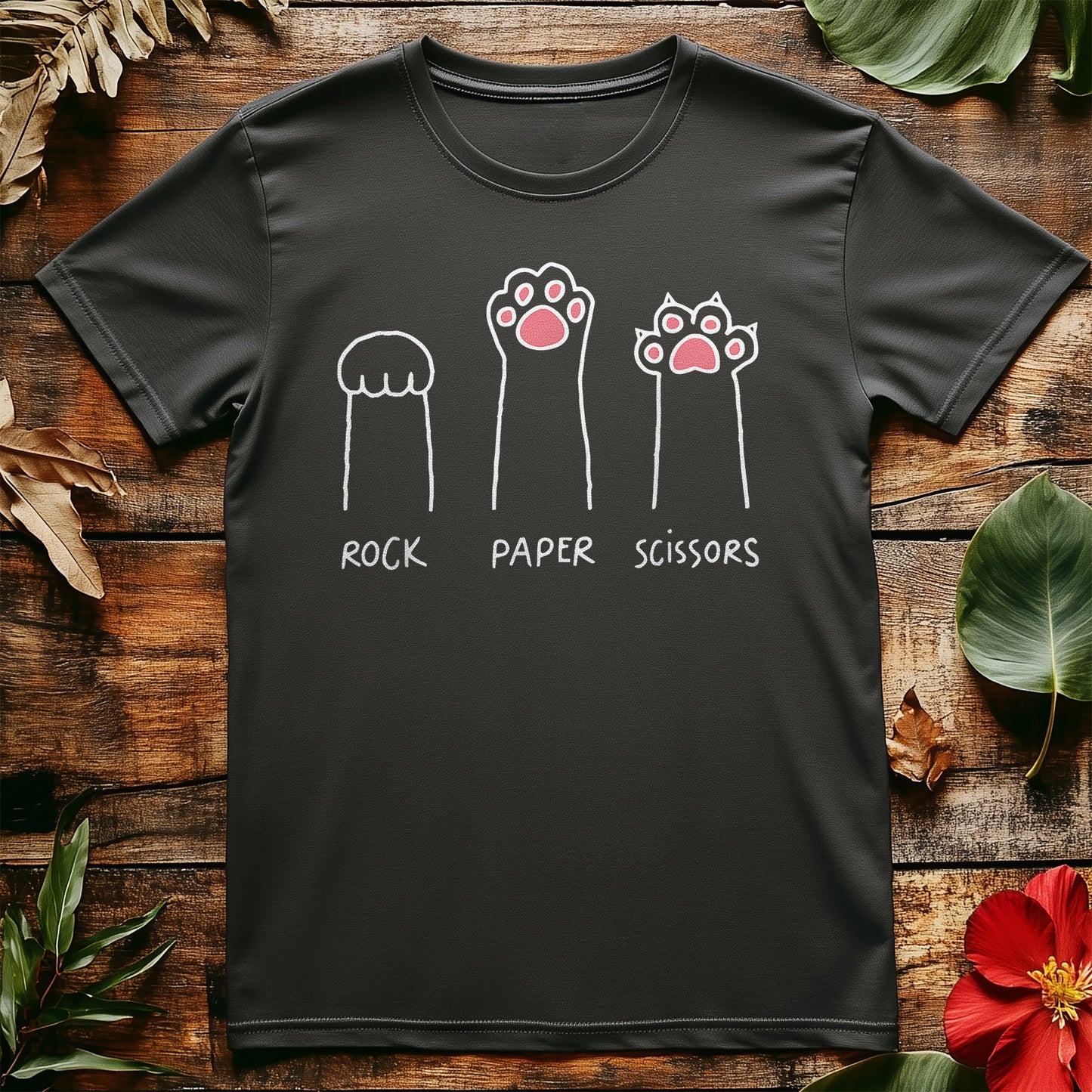 Rock Paper Scissors Cat T-Shirt