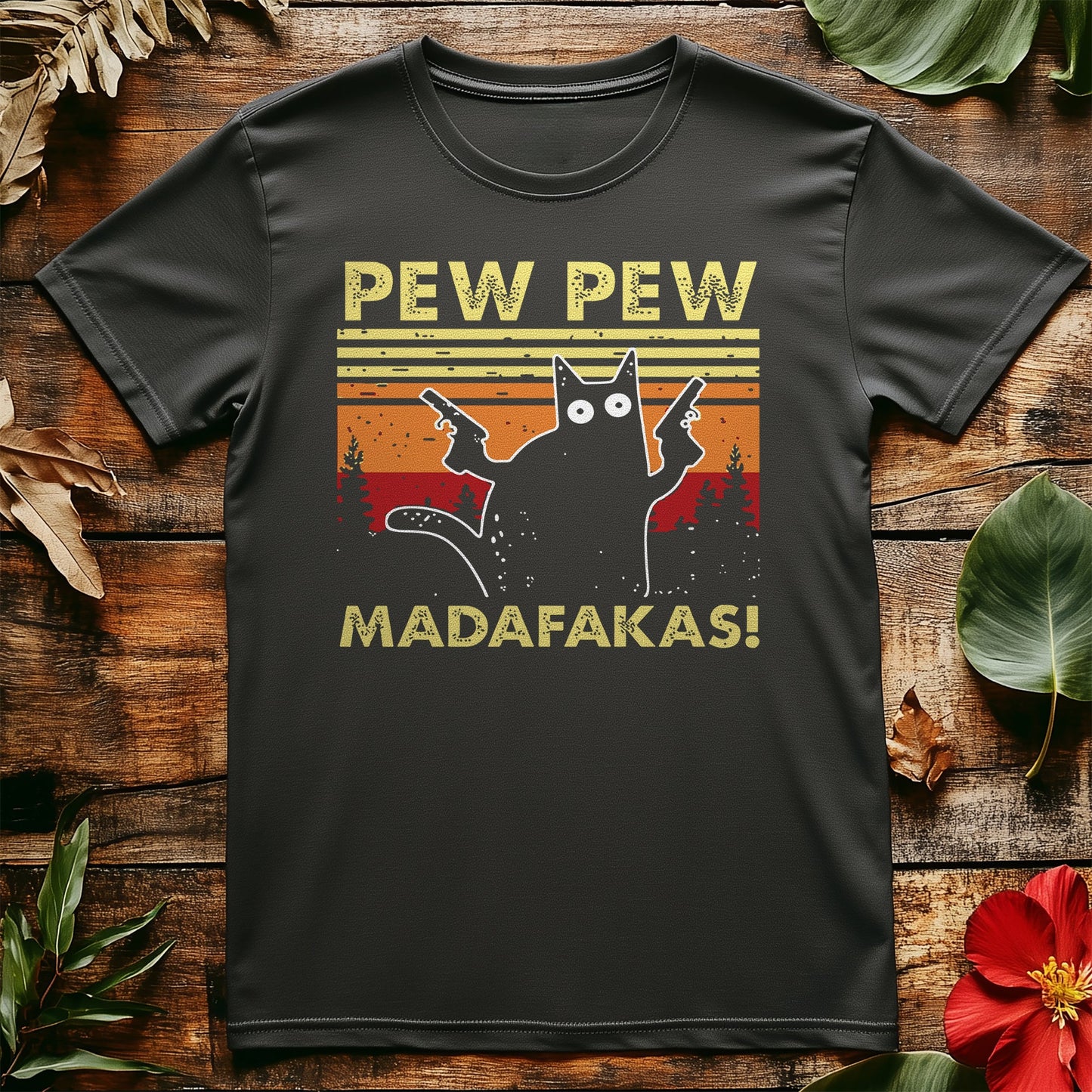 Pew Pew Madafakas Cat T-shirt -