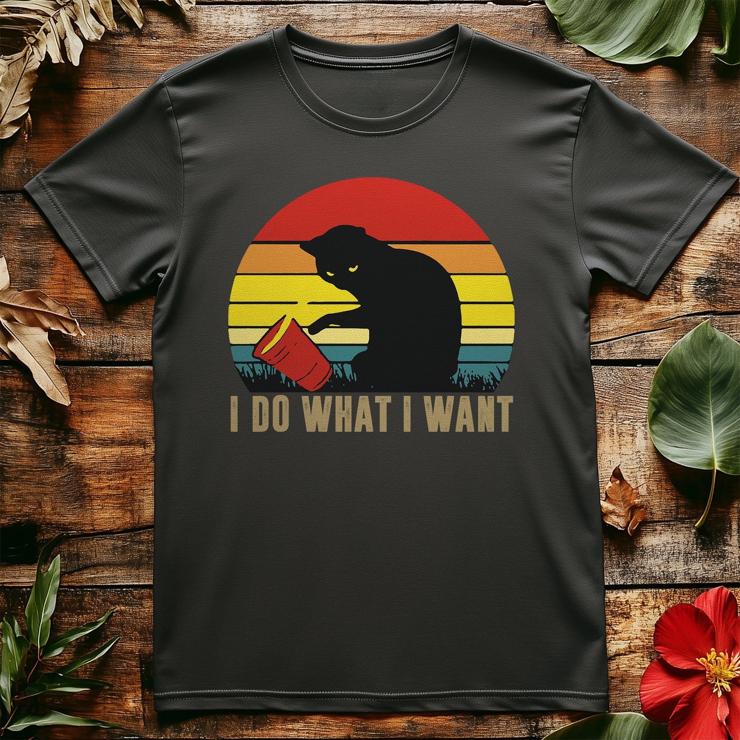 I Do What I Want Black Cat T-Shirt ‚Äì