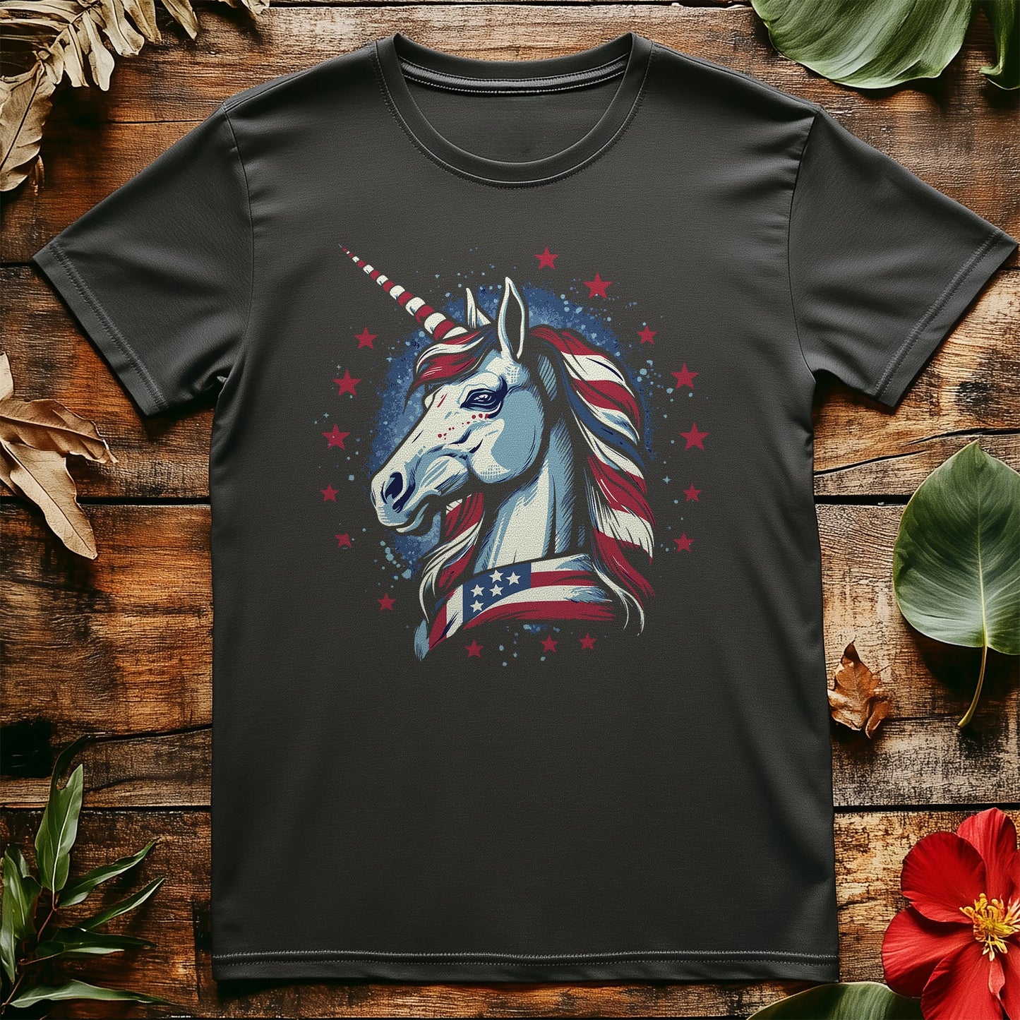 Unicorn Stars and Stripes T-Shirt -