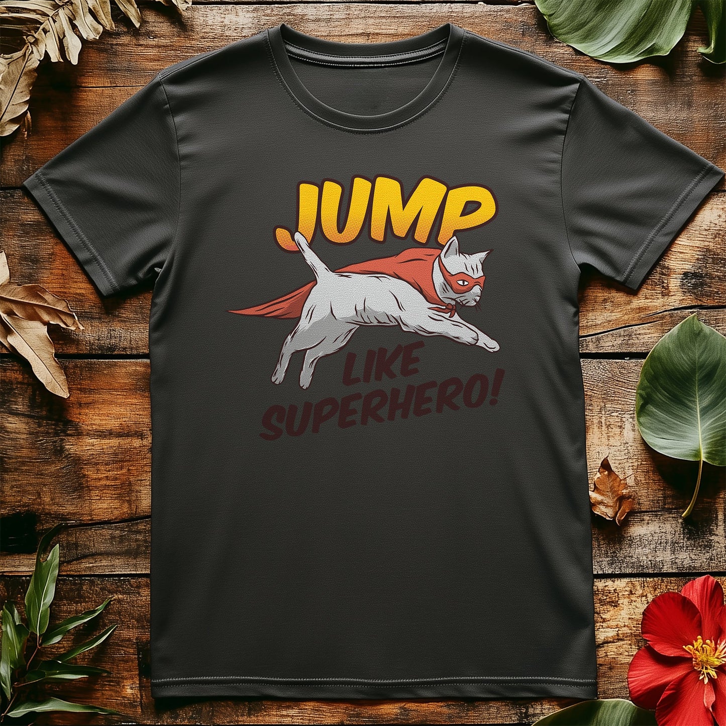 Jump Like A Superhero Cat T-shirt