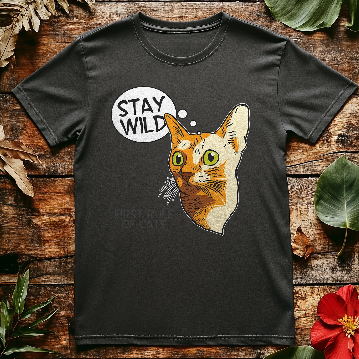 Stay Wild Cat T-shirt - Feline Fun!