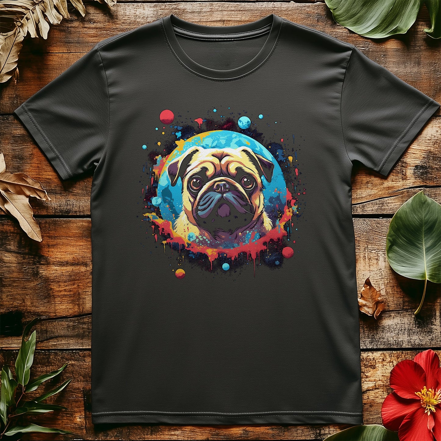Pug Face in Space T-Shirt - Out of