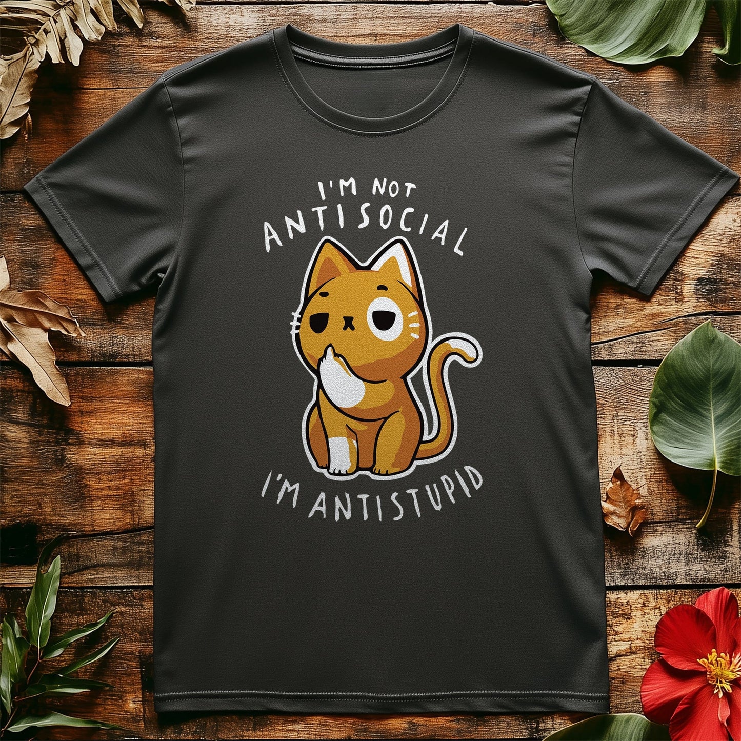 Anti Stupid Cat T-Shirt