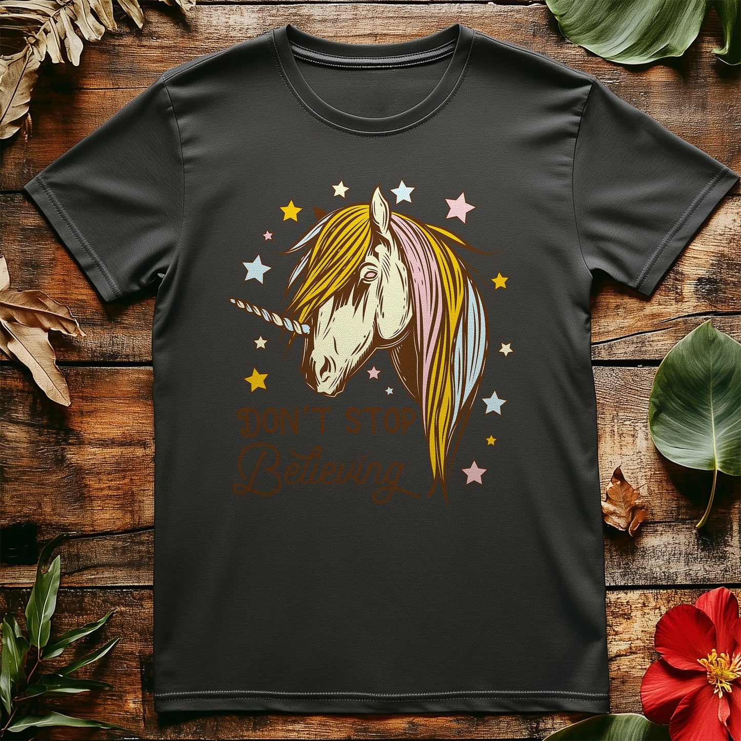 Don't Stop Believing Unicorn T-shirt