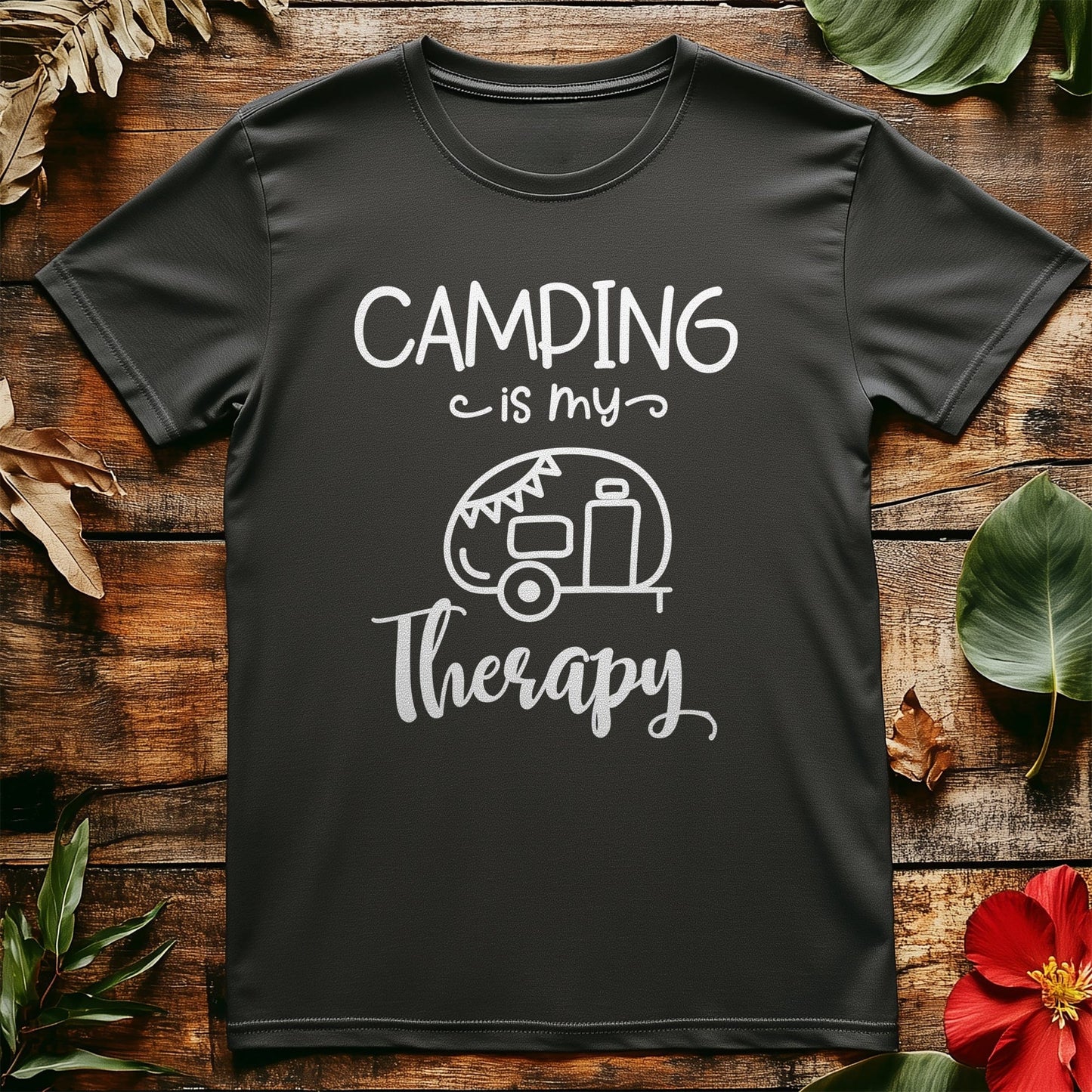 Camping is My Therapy T-Shirt - Laugh