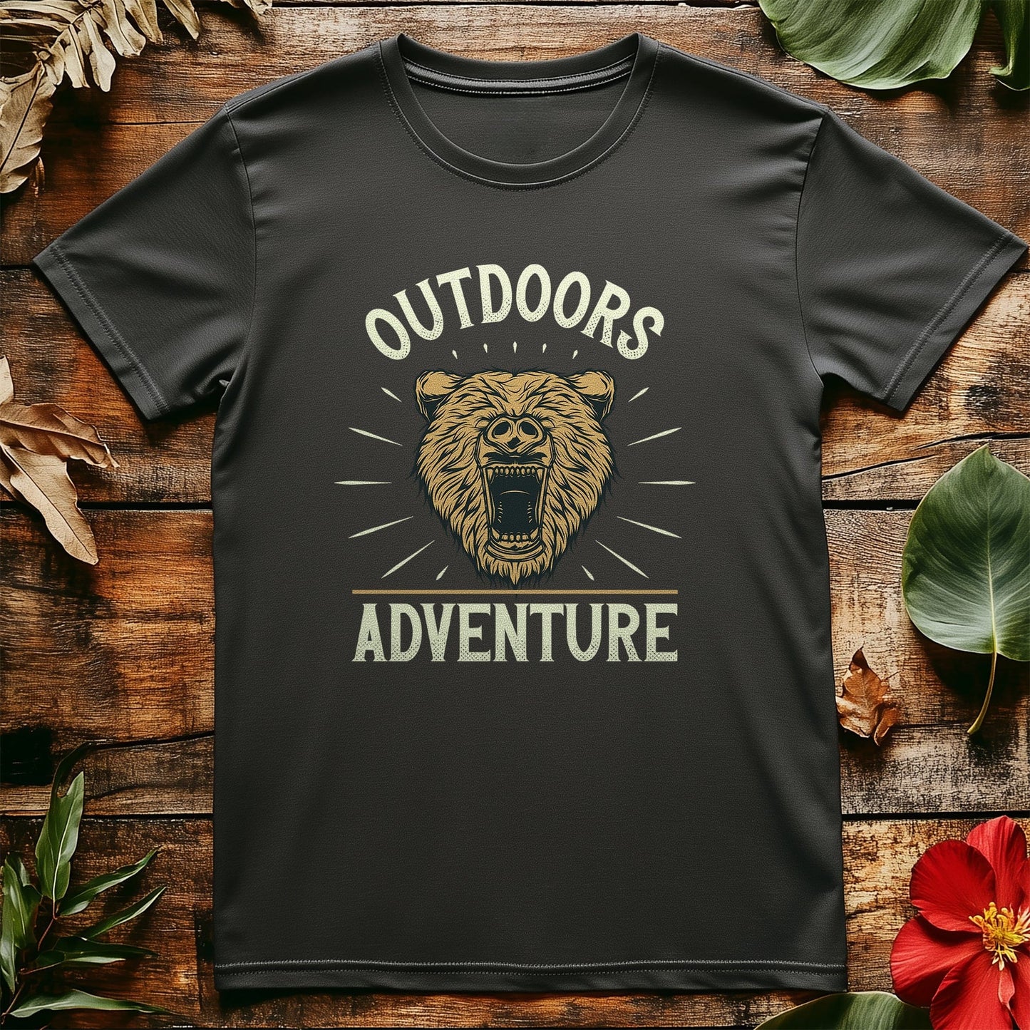 Outdoor_3 Bear Head T-shirt - Funny