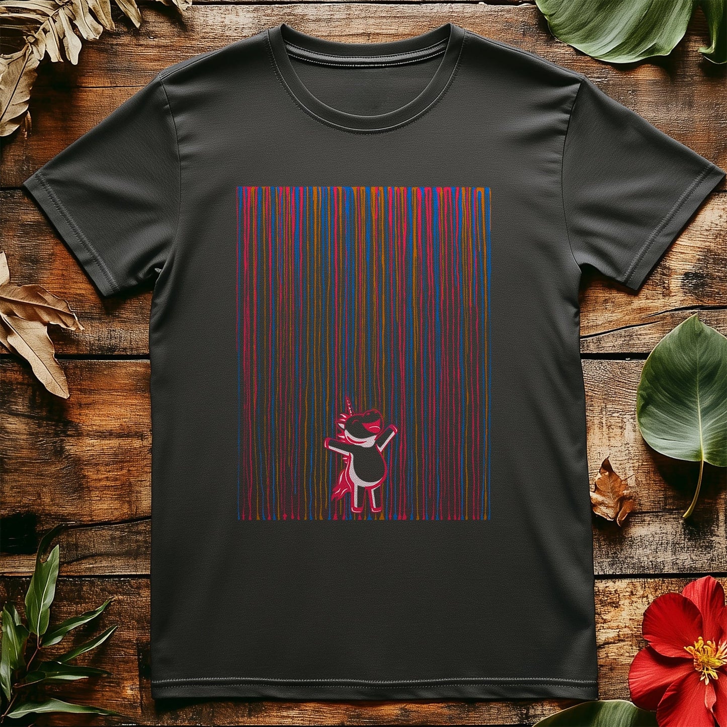 Rainbow Rain Cat T-Shirt
