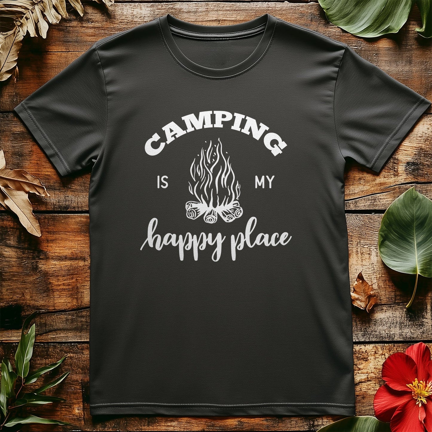 Camping Is My Happy Place T-Shirt -