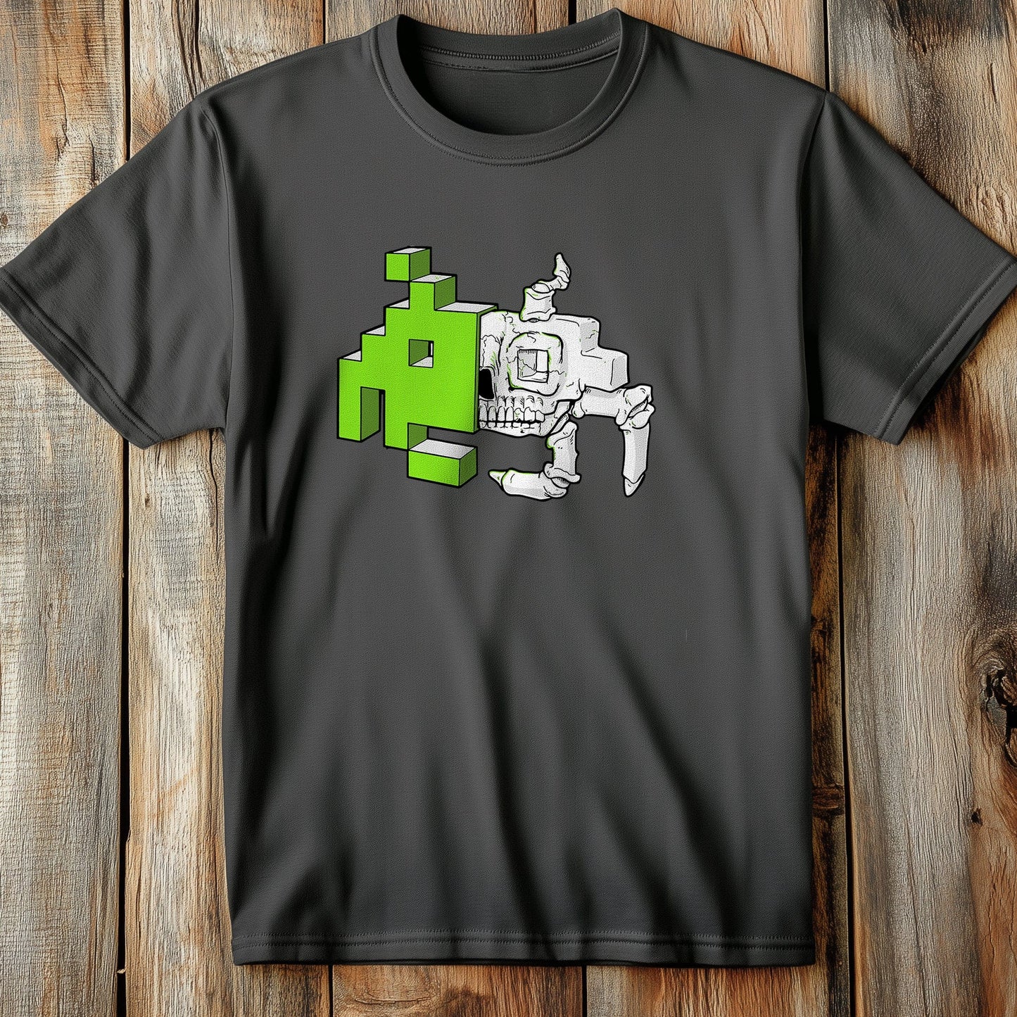Space Invader Skull T-Shirt - Galactic