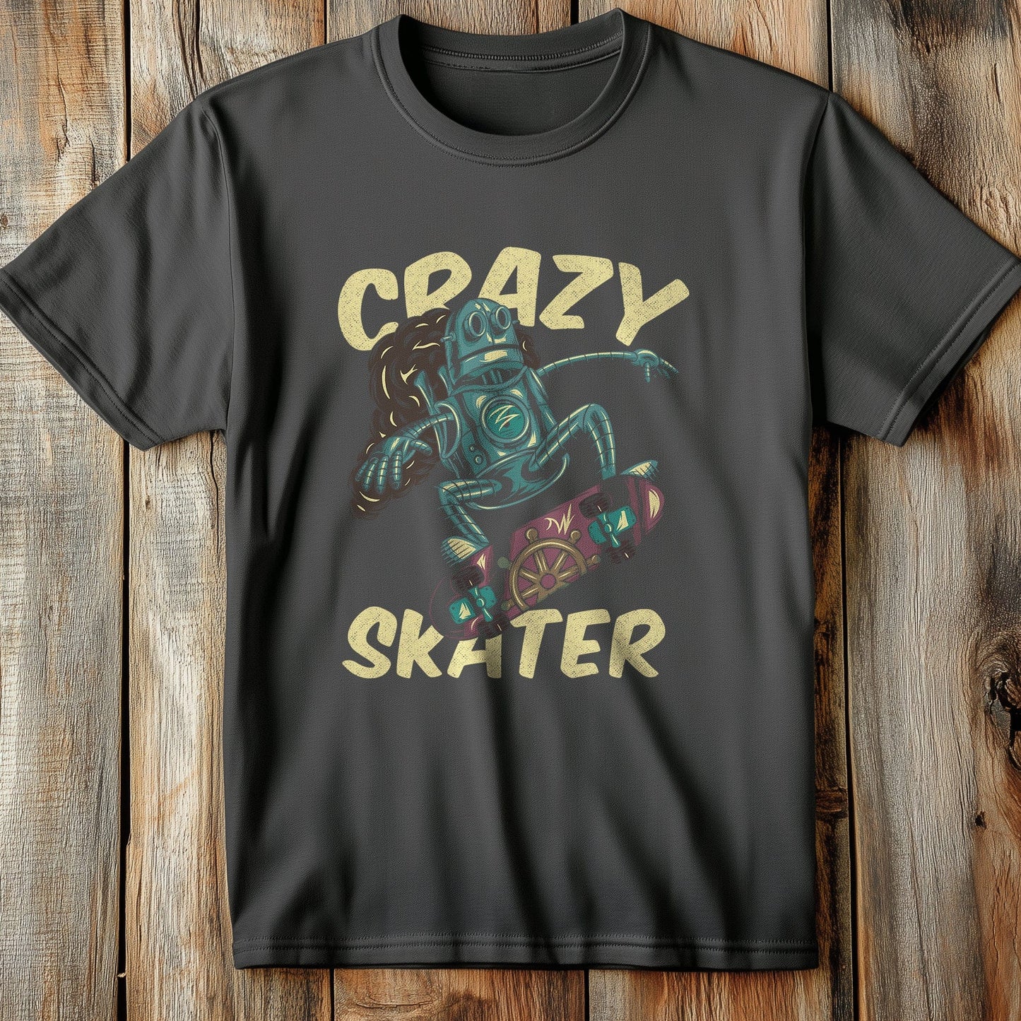Robot 3 T-Shirt Skateboarding Bots