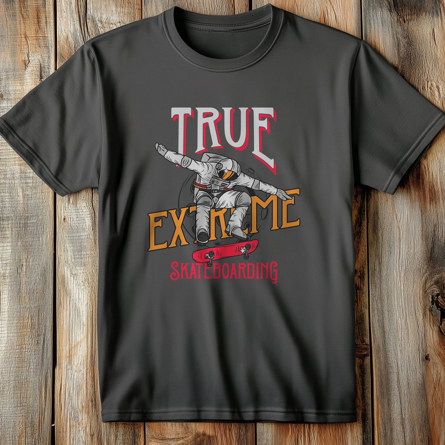 OuterSpaceFont_6 Skateboarder T-shirt