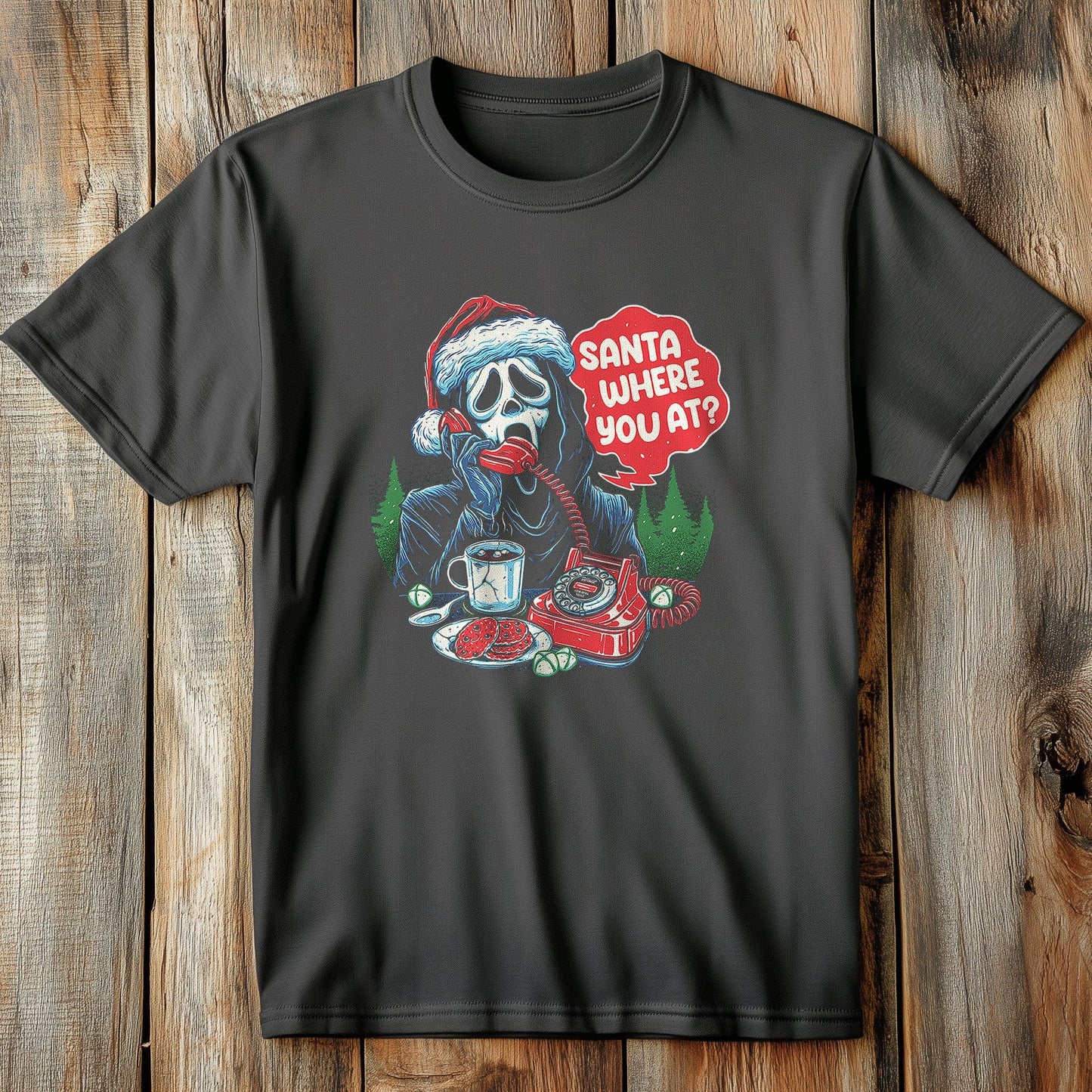 Santa Where You At Ghost T-shirt