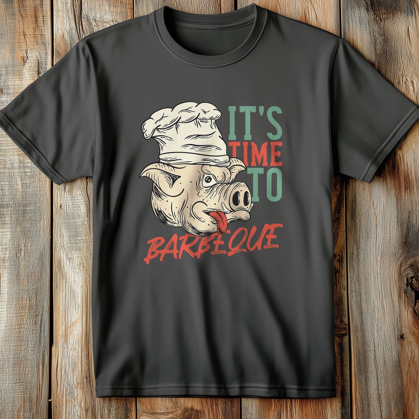 Pig 9 BBQ t-shirt - It's Time to Grill