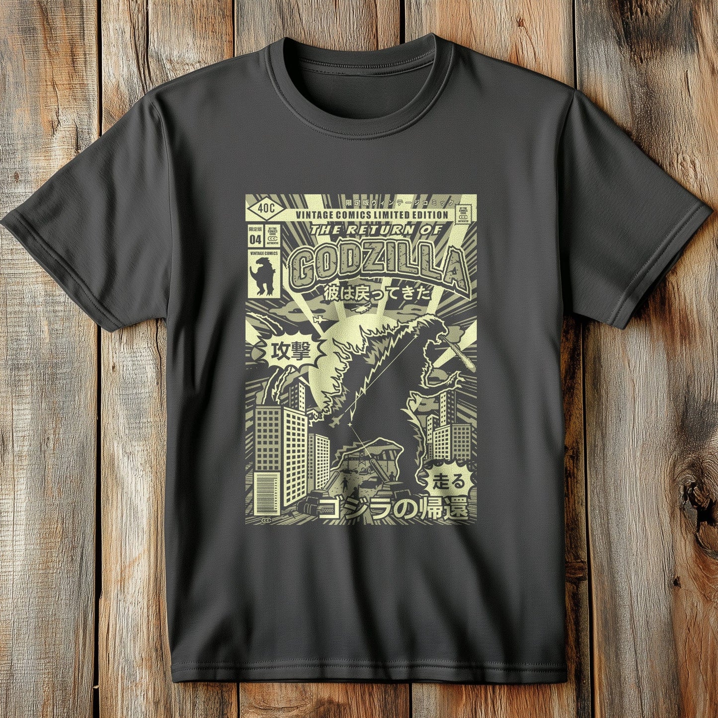 Godzilla Comic Book Cover T-Shirt