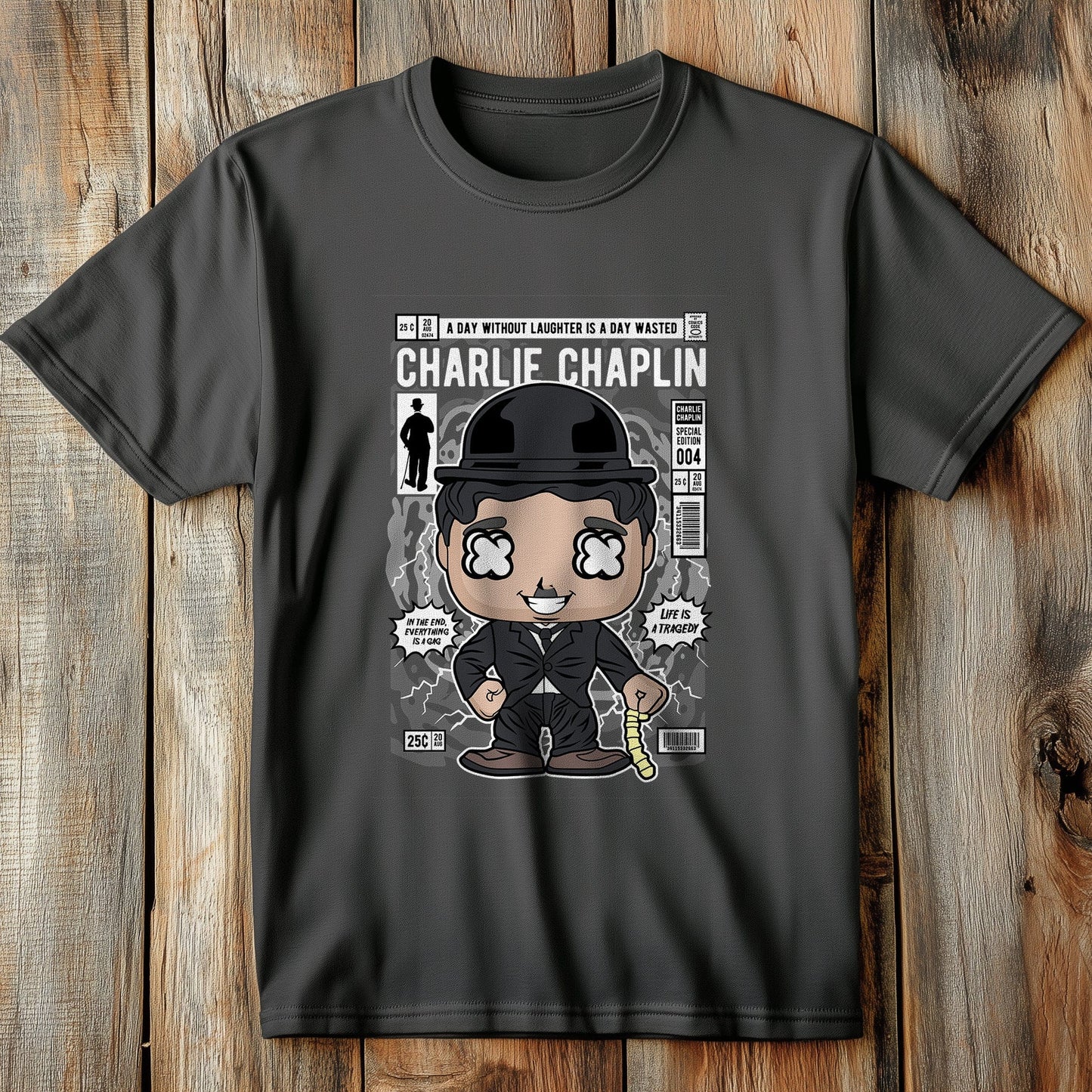 Charlie Chaplin Laugh Out Loud T-Shirt
