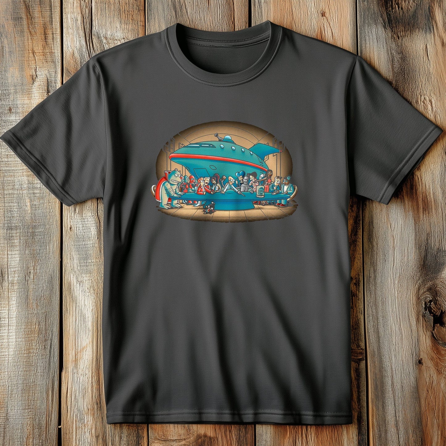 Futurama Crew & Ship T-shirt