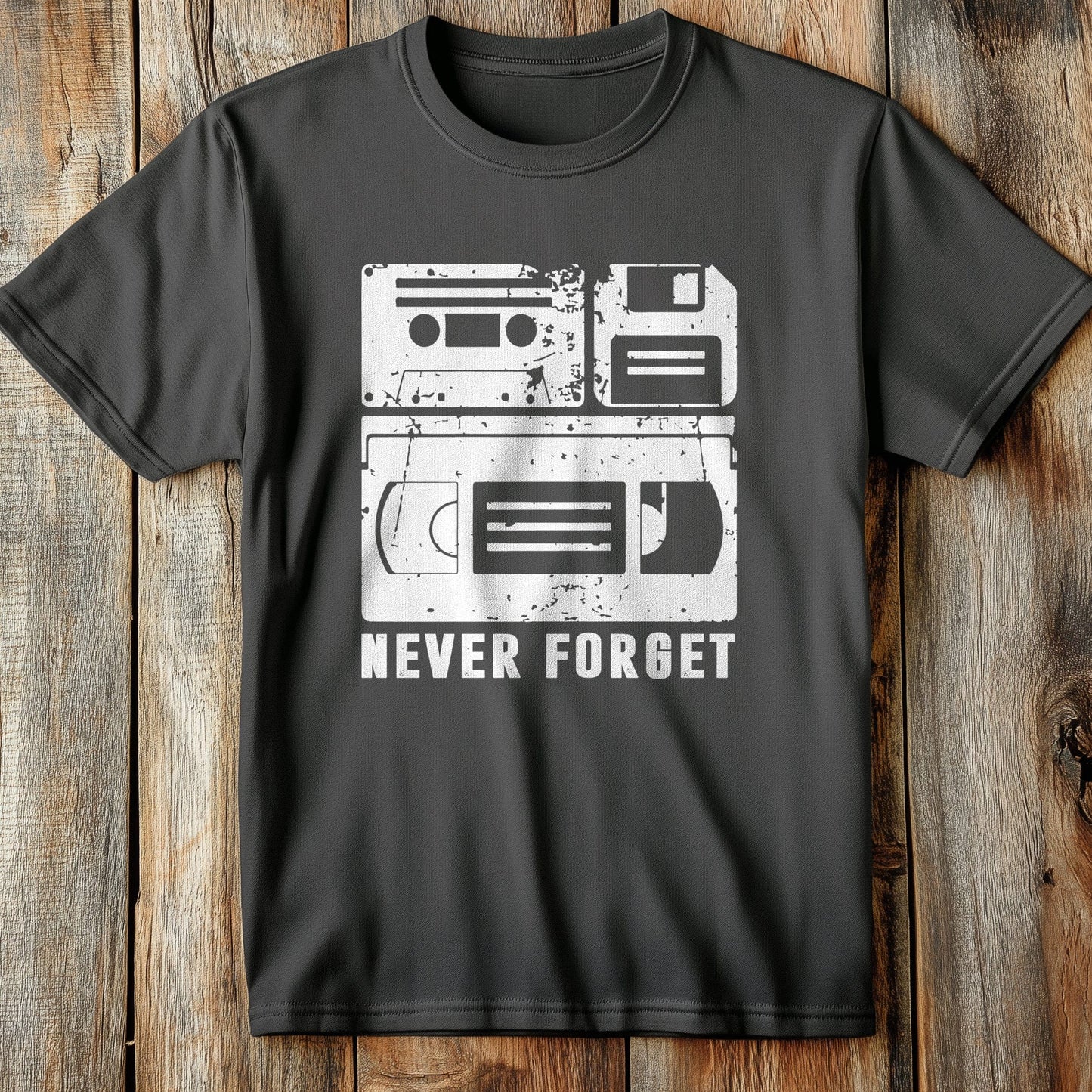 Never-Forget Cassette Tape T-Shirt -
