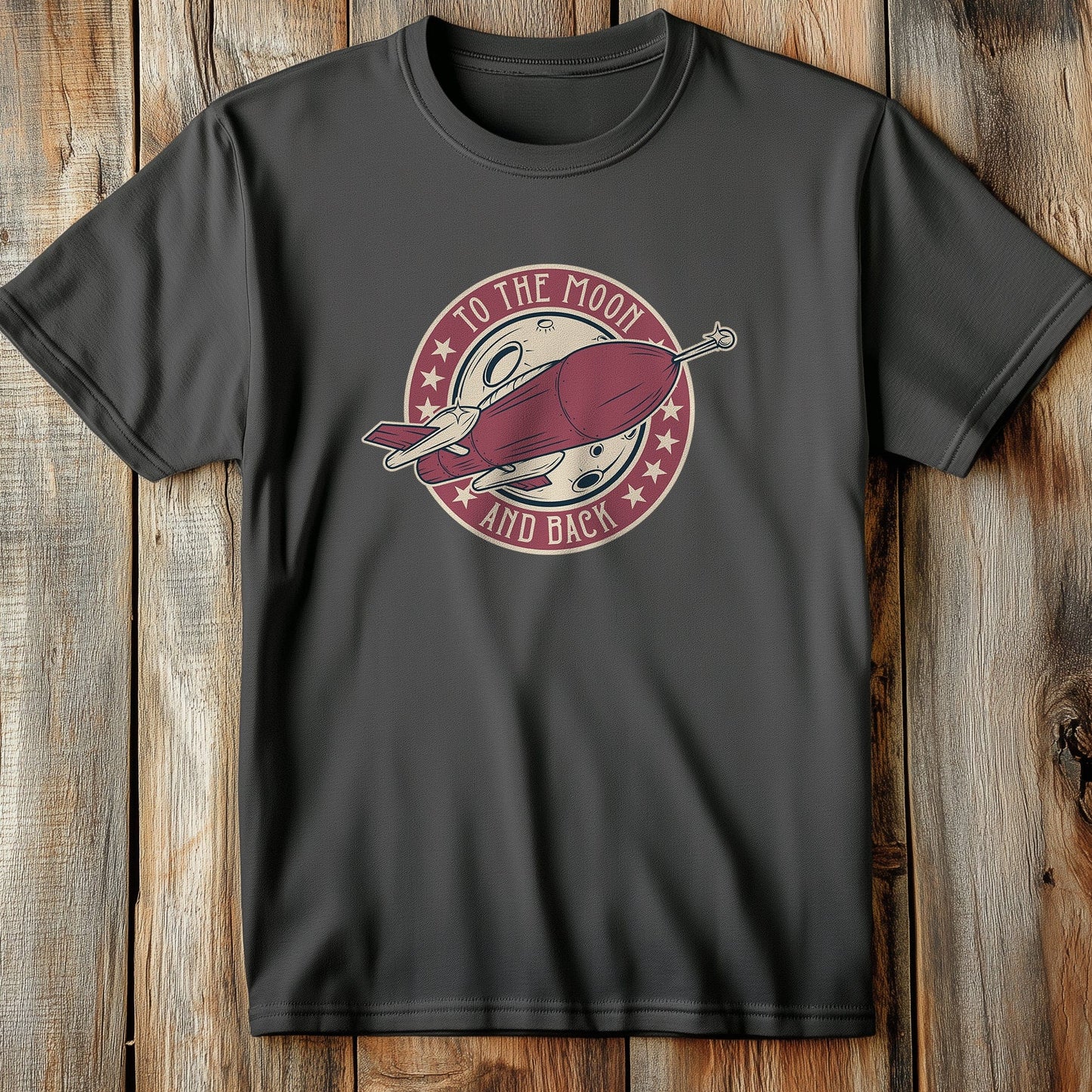 OuterSpaceFont_10 Rocket T-Shirt
