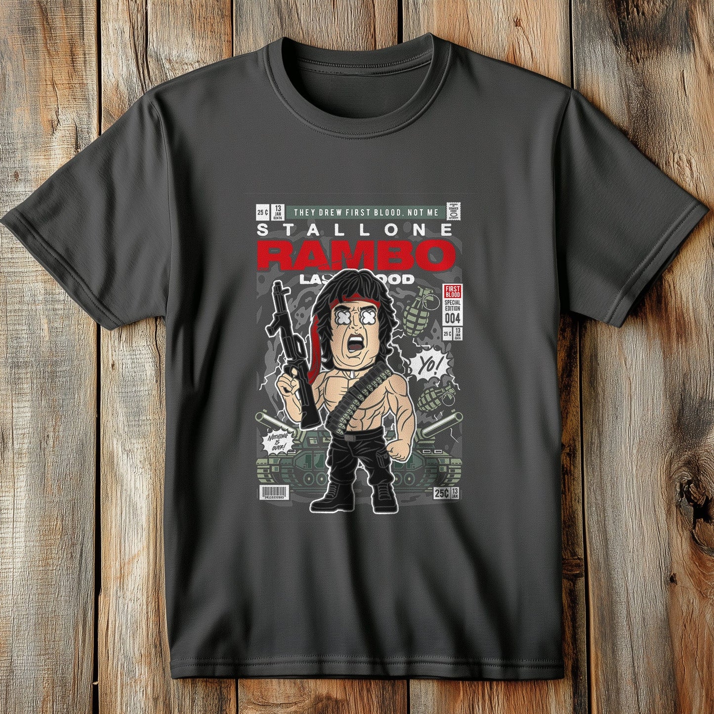 John Rambo Cartoon T-shirt