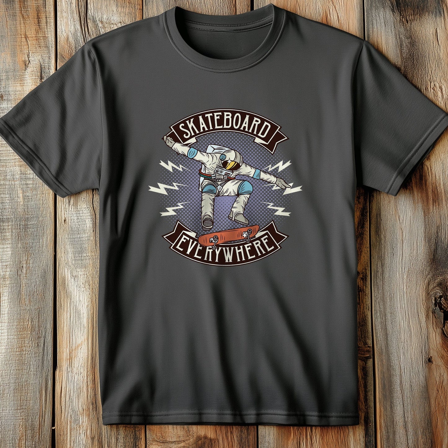 Skate and Space: Astronaut on a T-shirt