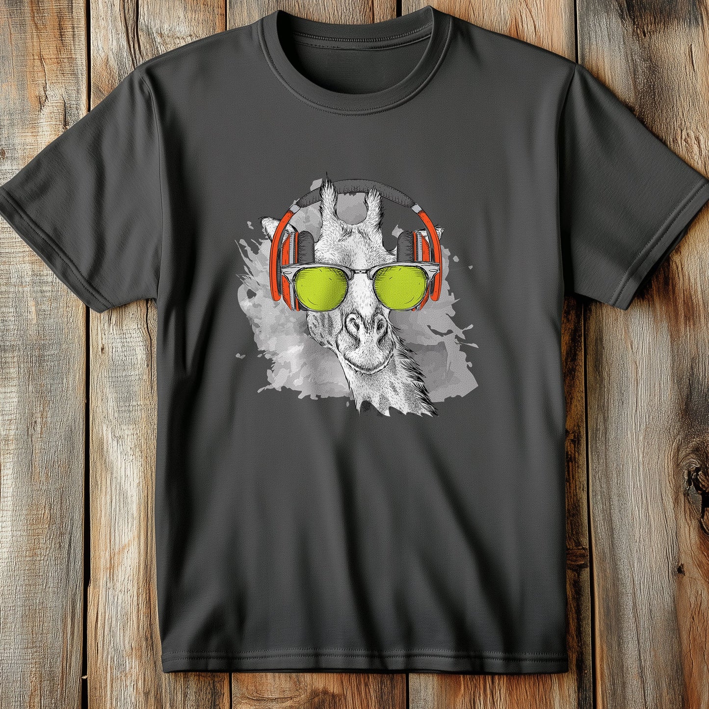 Giraffe Headphone T-Shirt