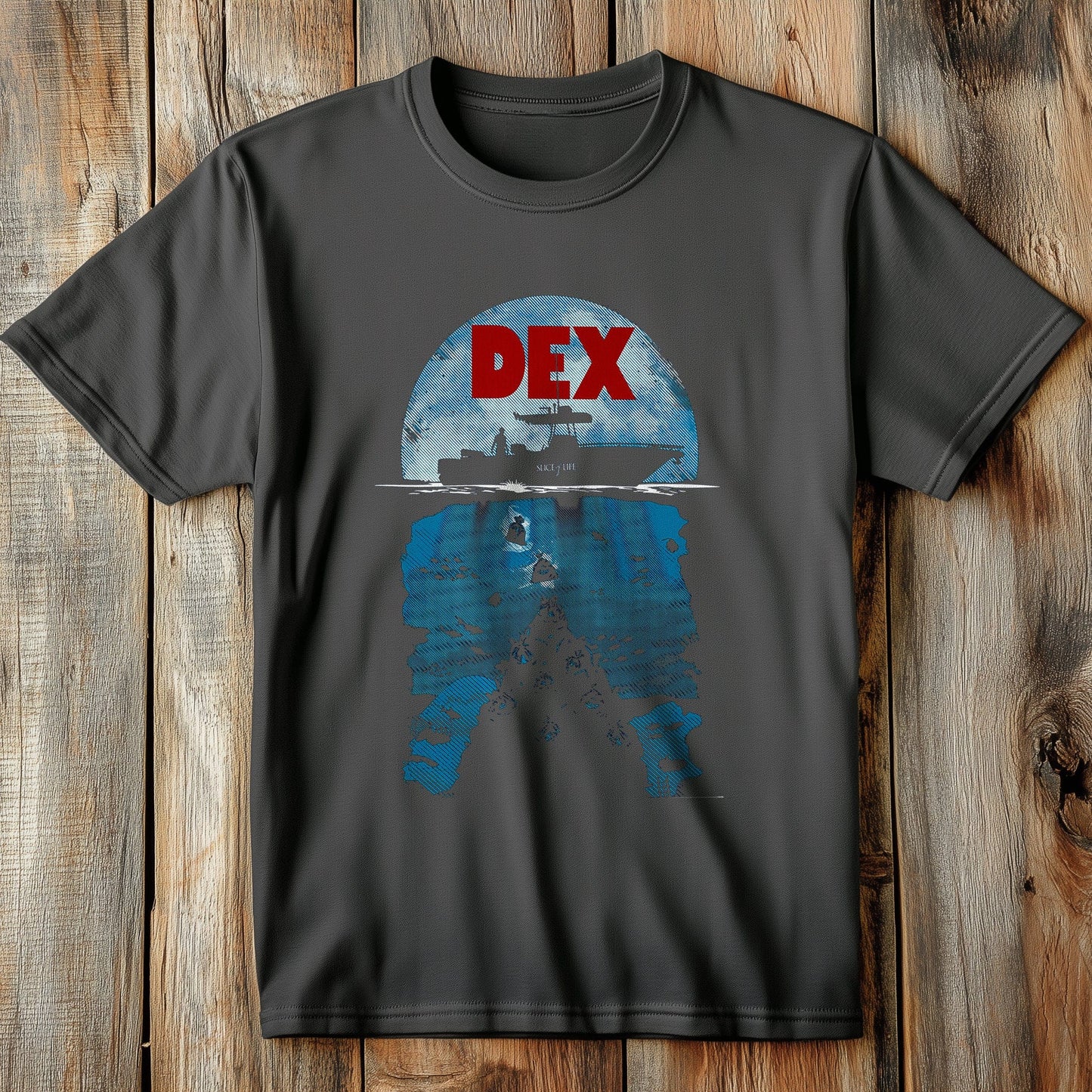 Dex Xlice Of Life Funny T-Shirt - Sail