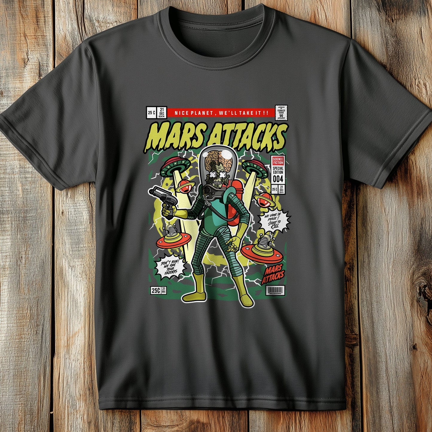Mars Attack Comic T-shirt