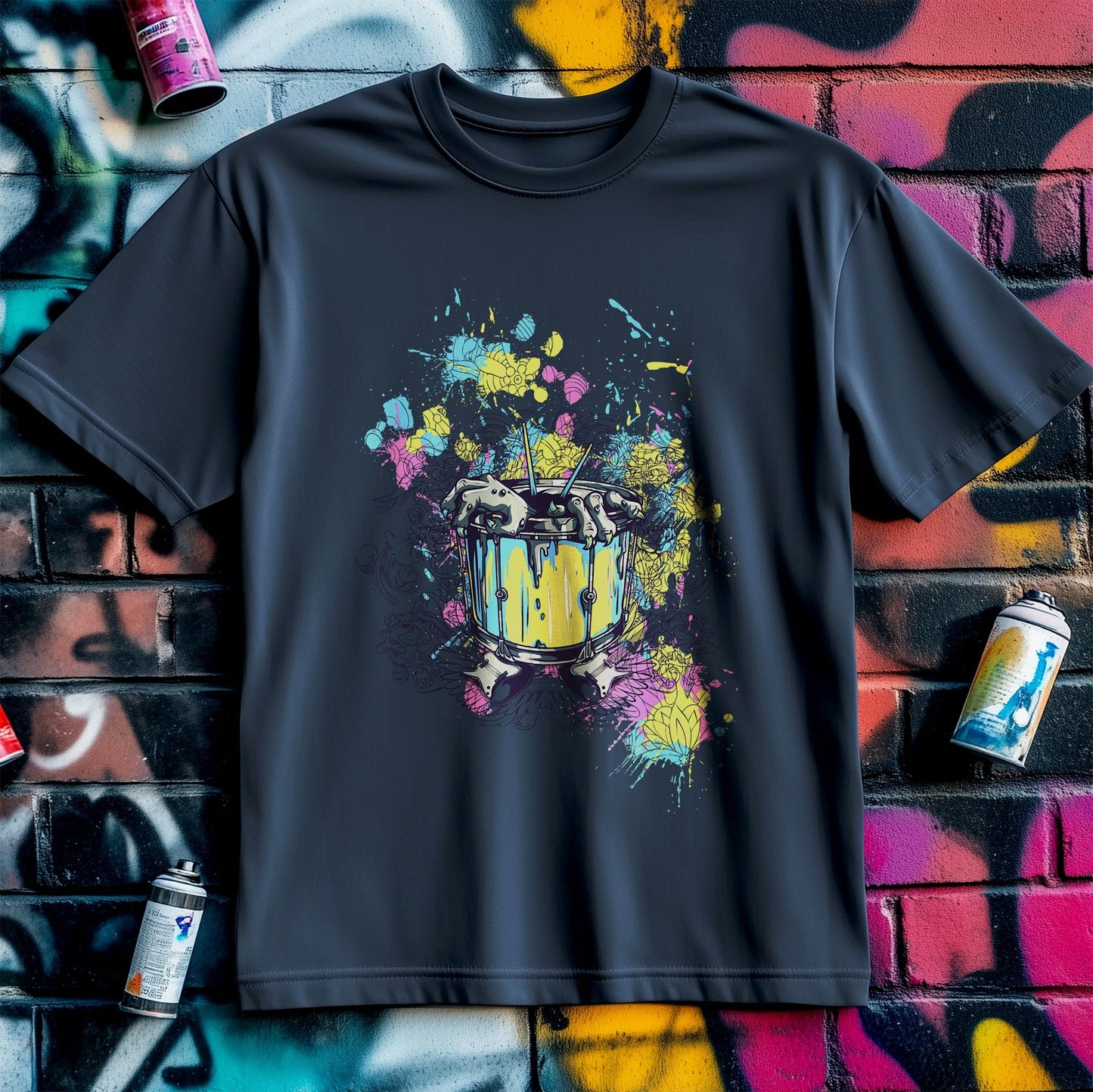 Demon Drum Paint T-Shirt - Unleash
