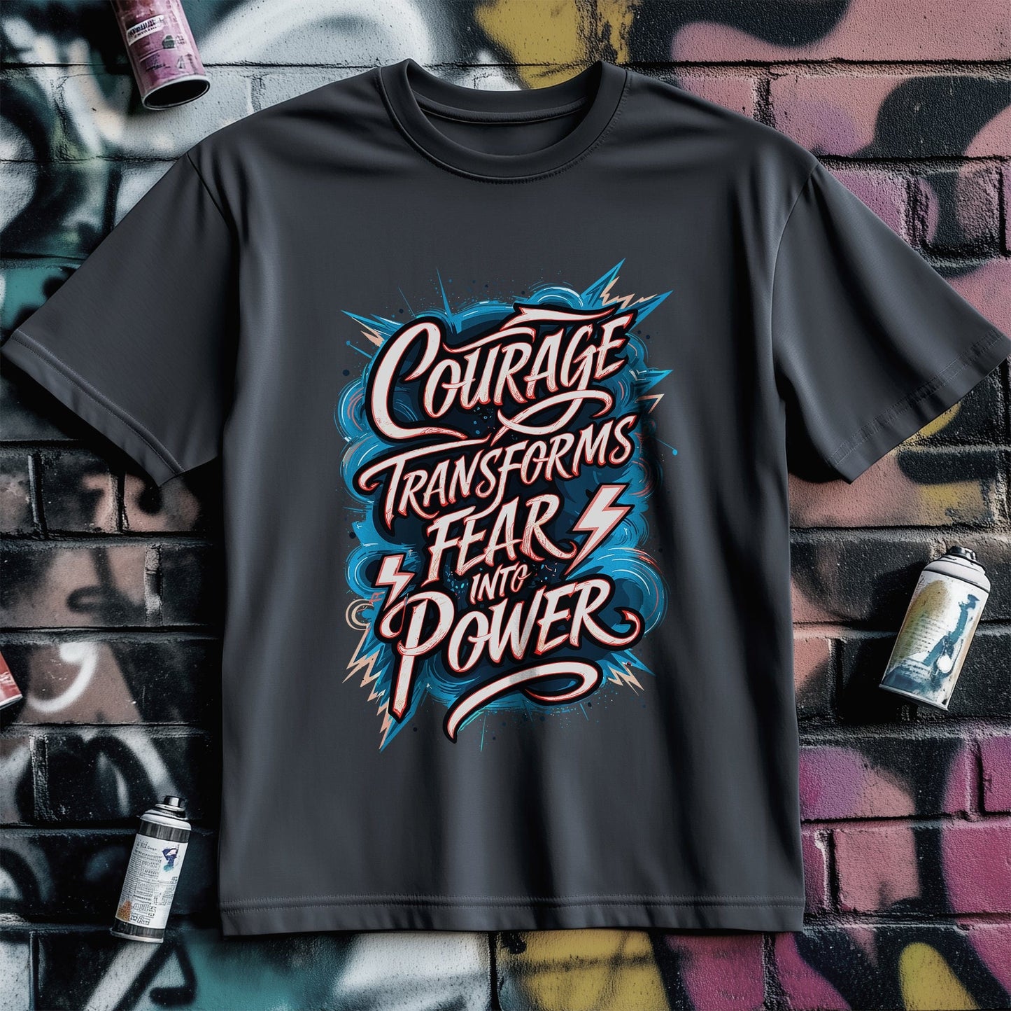 Motivation 71 T-Shirt Courage transforms fear to power
