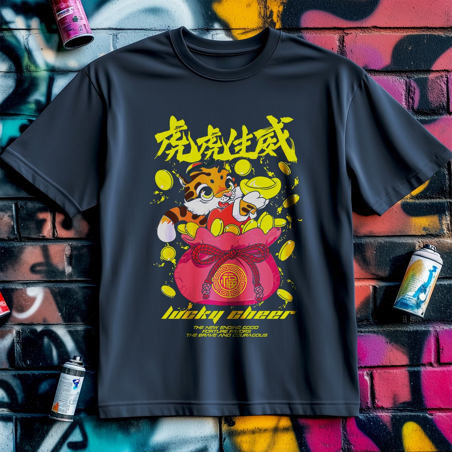 Lucky Cat Charm T-shirt -