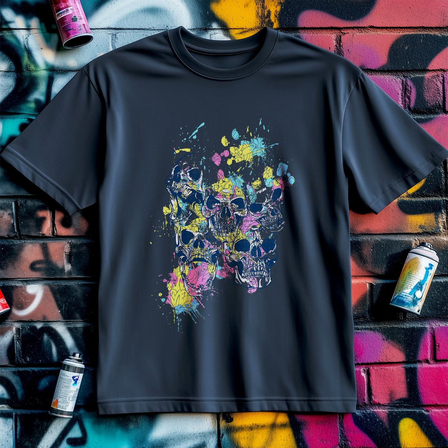 Painted Skulls T-Shirt Artfully
